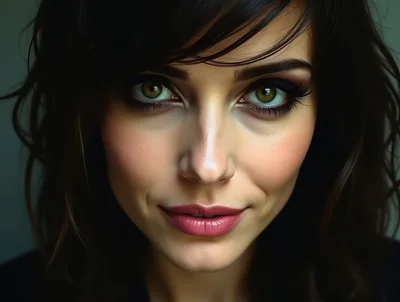 Close Up Portrait Of A Beautiful Woman