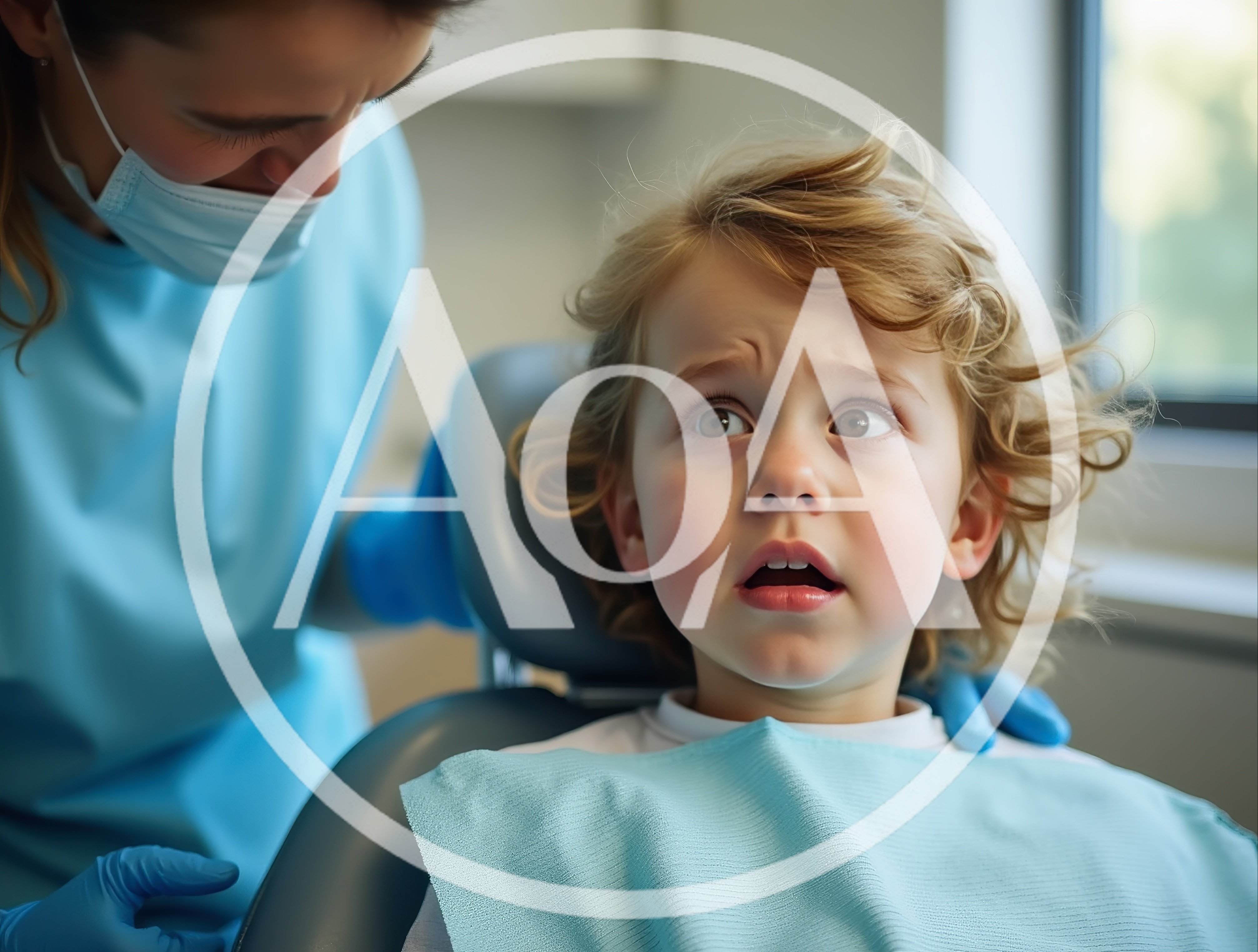Young Child Feeling Anxious During Dental Checkup