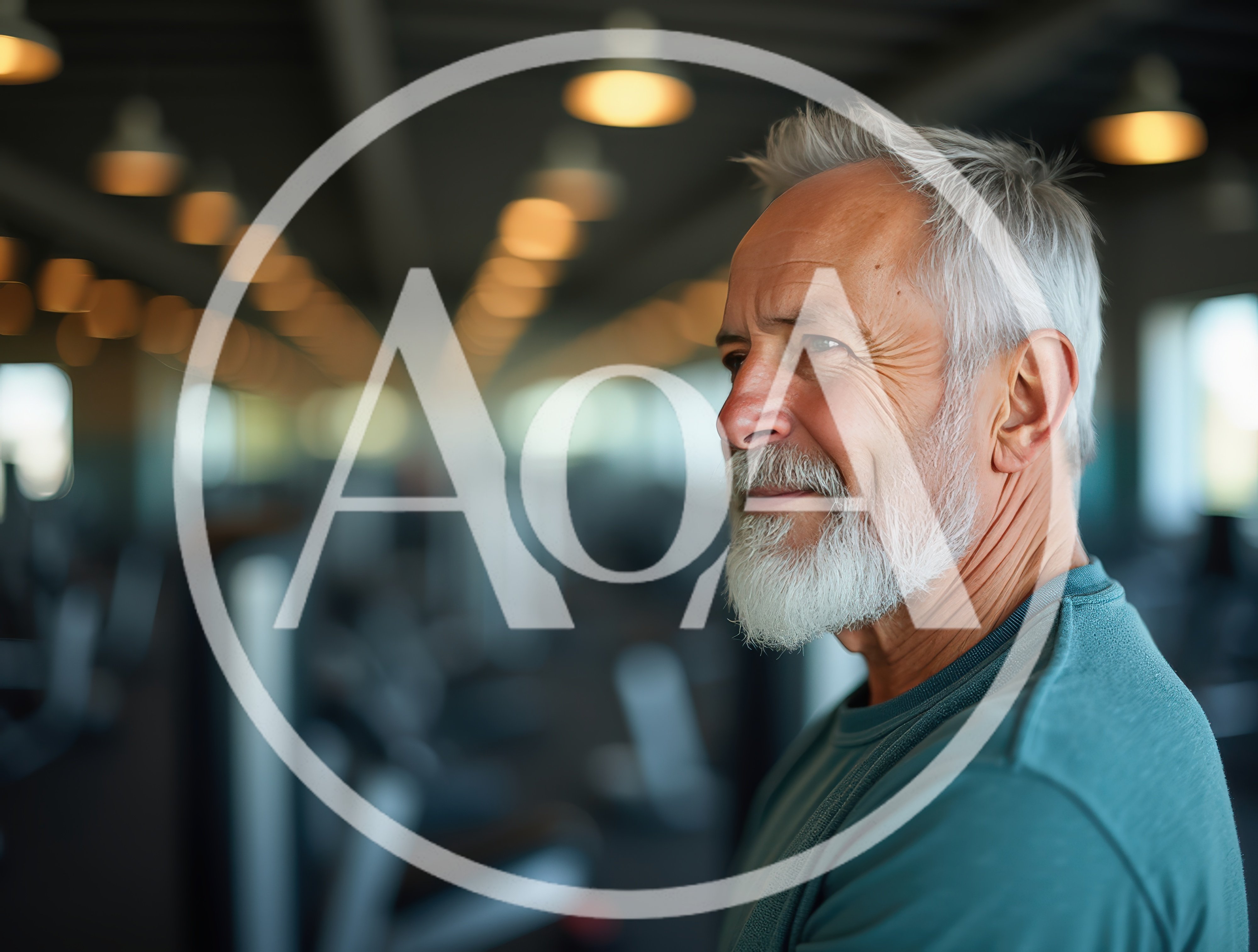 Senior Man Smiling In A Modern Fitness Center