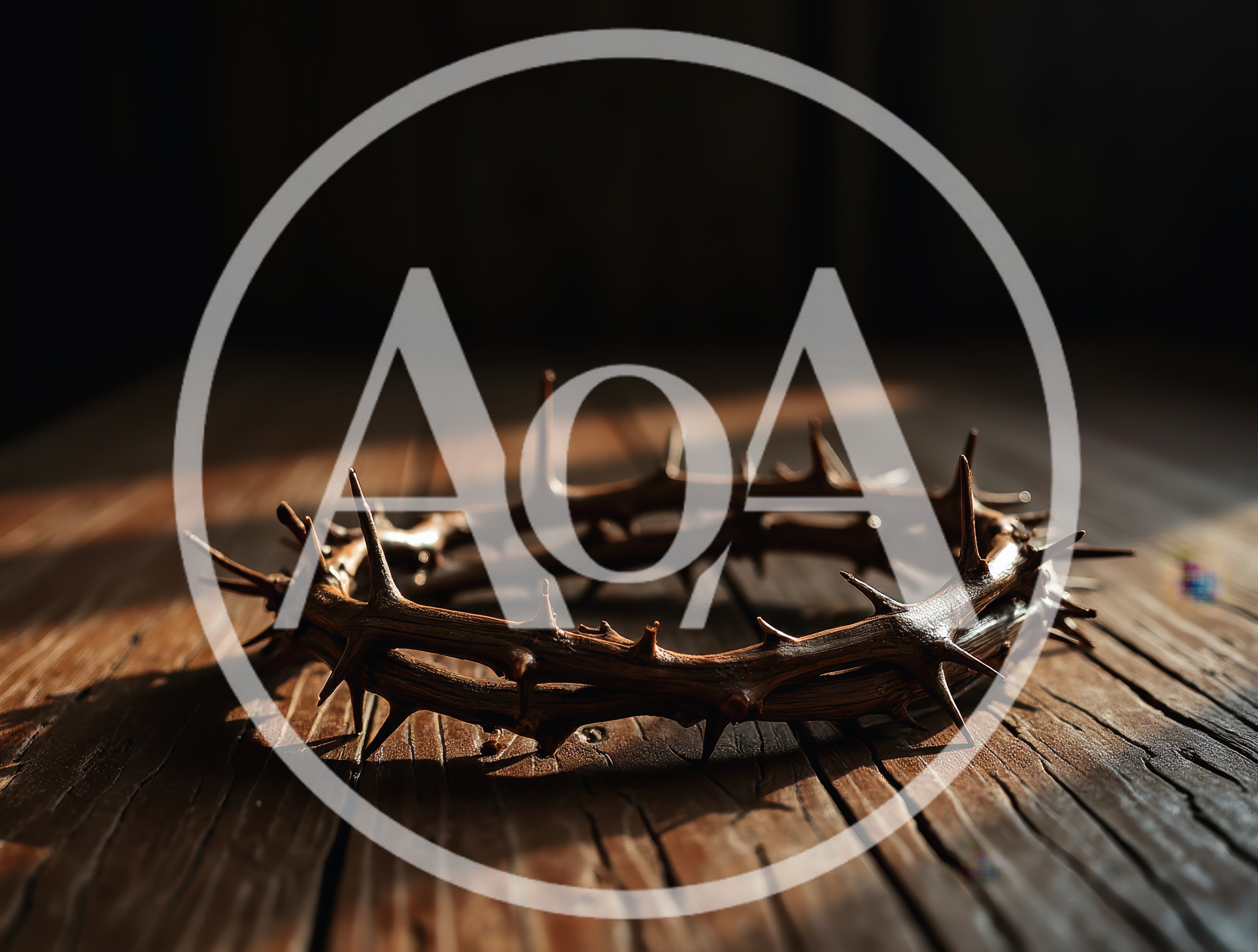 Crown Of Thorns Resting On A Rustic Wooden Table