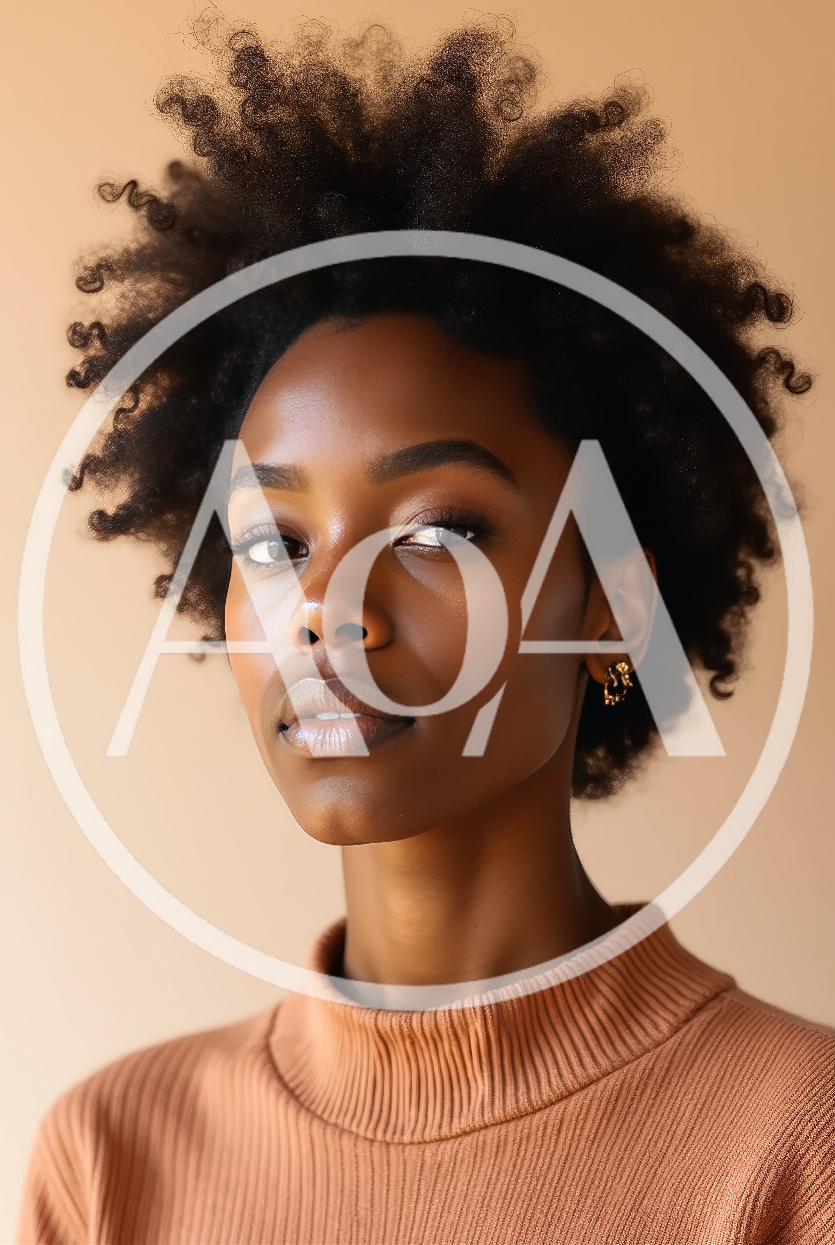 Portrait Of A Young Black Woman With Natural Hair