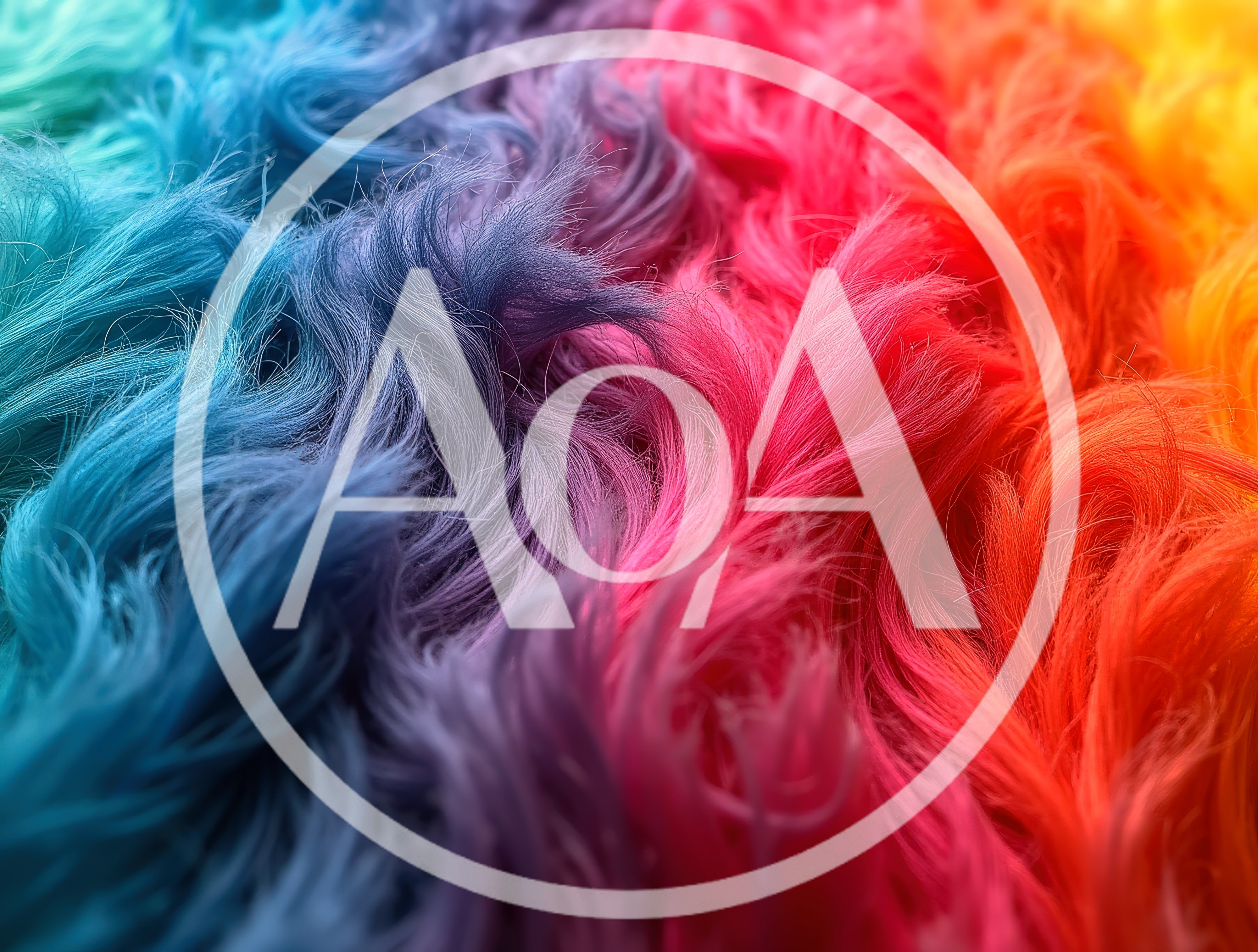 Vibrant Rainbow Colored Faux Fur Texture Background