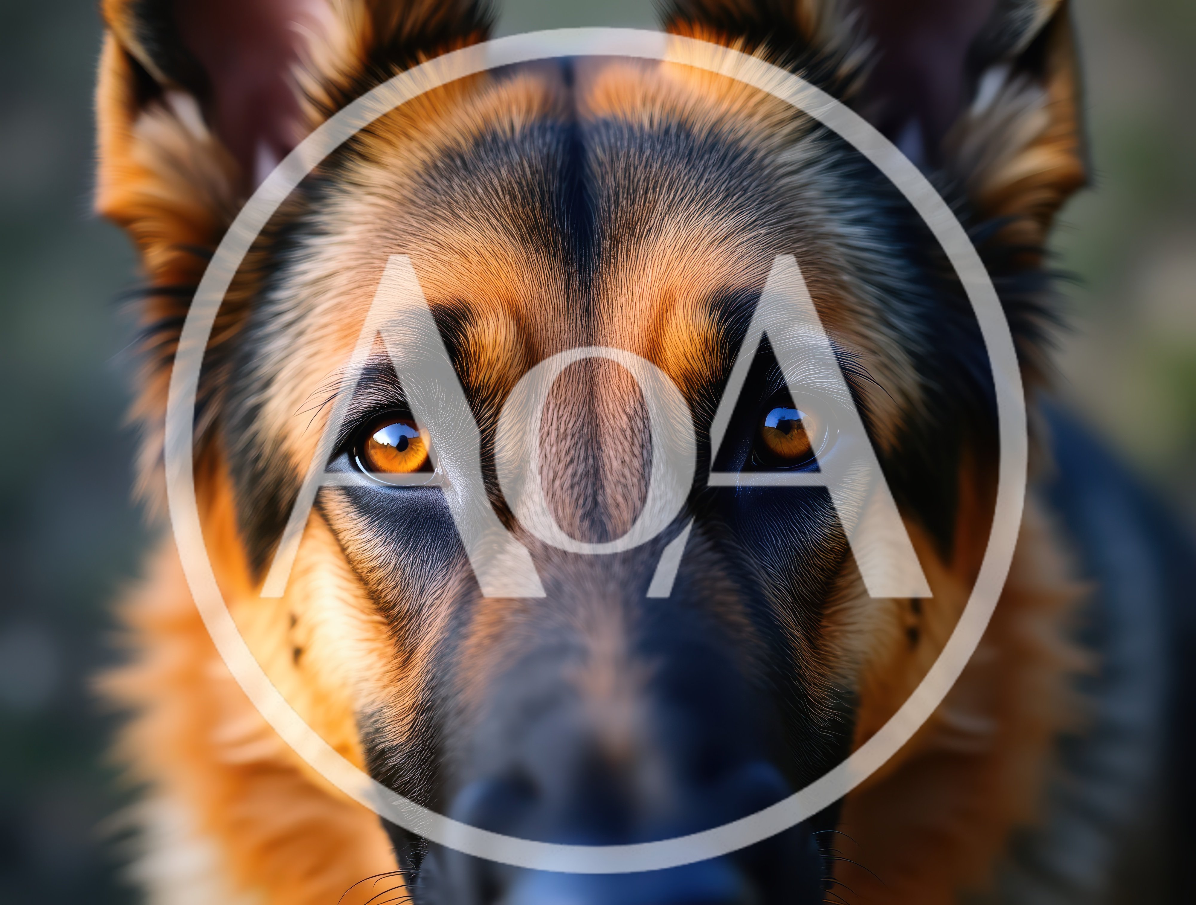 Close Up Portrait Of A German Shepherd Dog