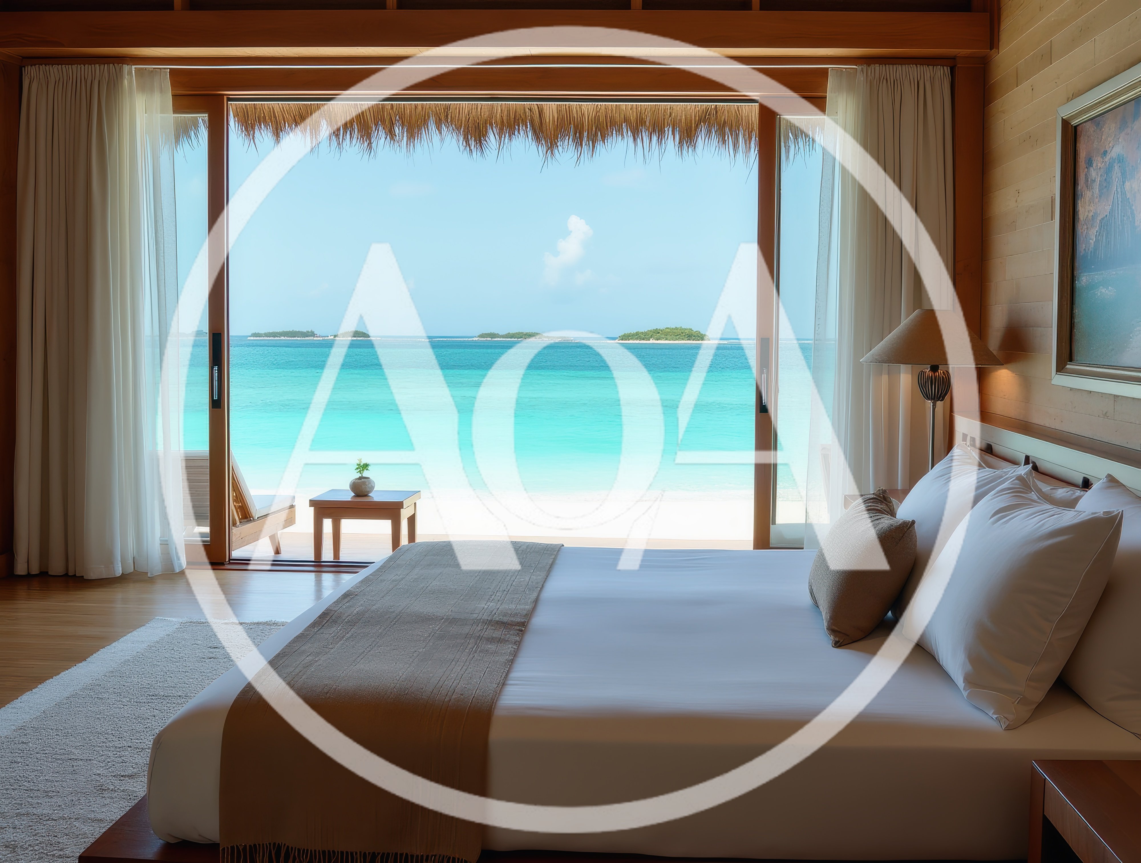 Luxury Beachfront Bedroom With Tropical Ocean View