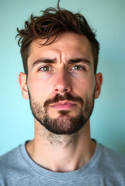 Portrait Of A Serious Man With A Beard