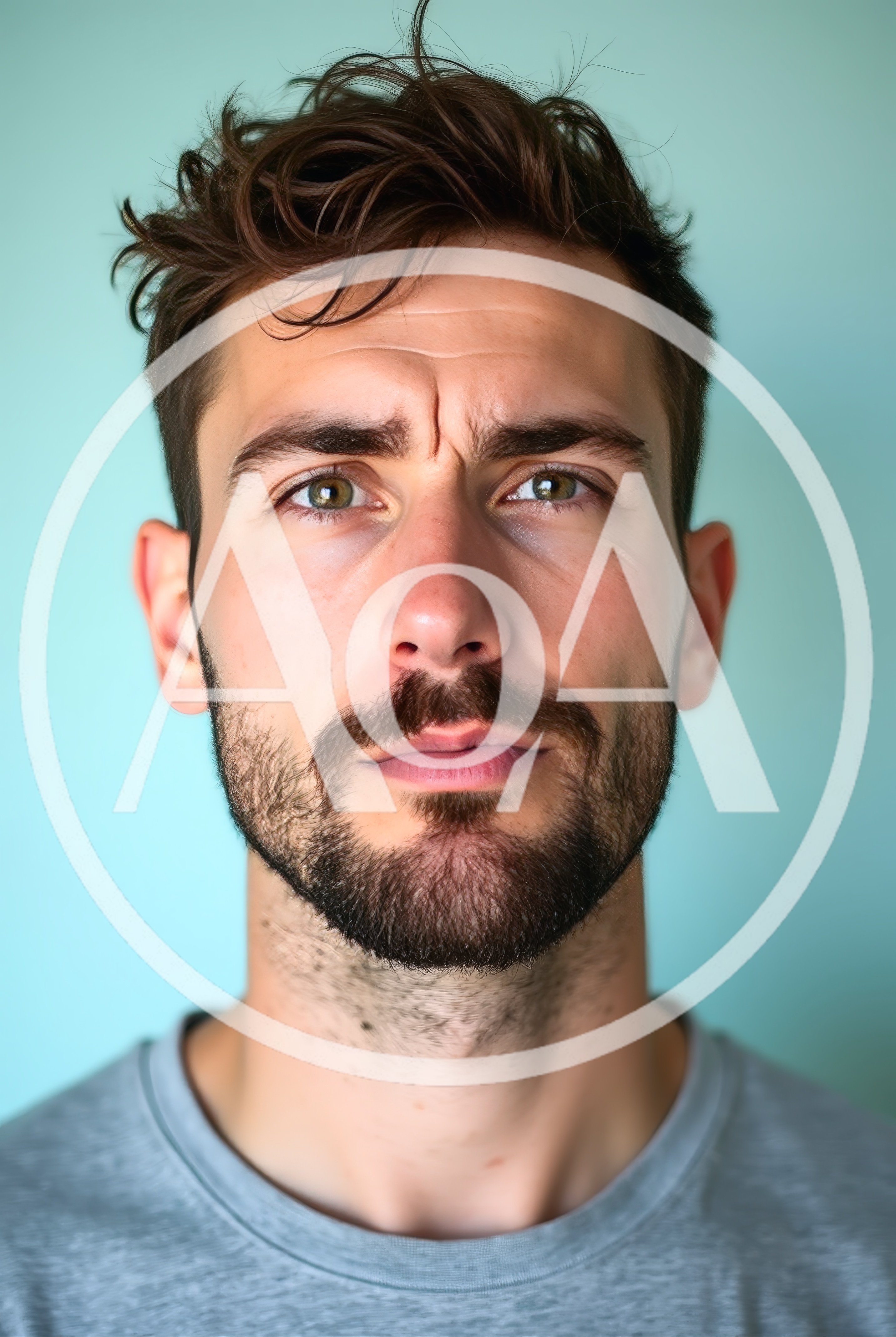 Portrait Of A Serious Man With A Beard