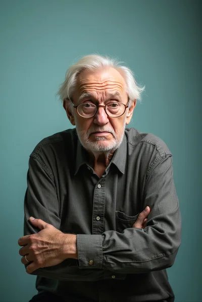 Portrait Of An Elderly Man With Crossed Arms