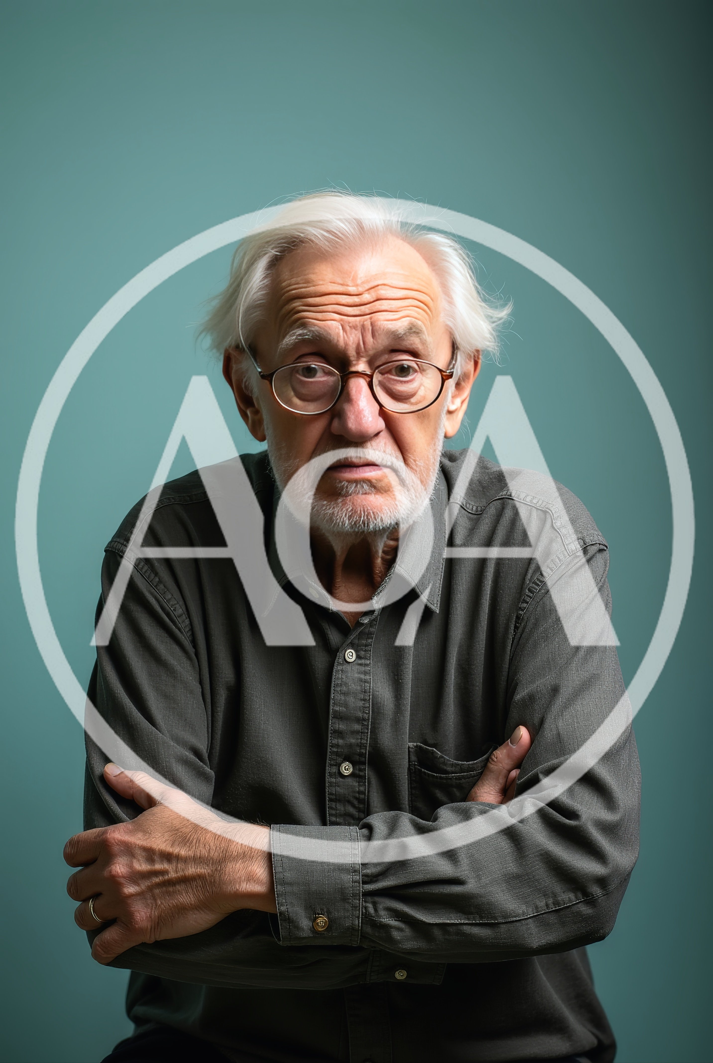 Portrait Of An Elderly Man With Crossed Arms