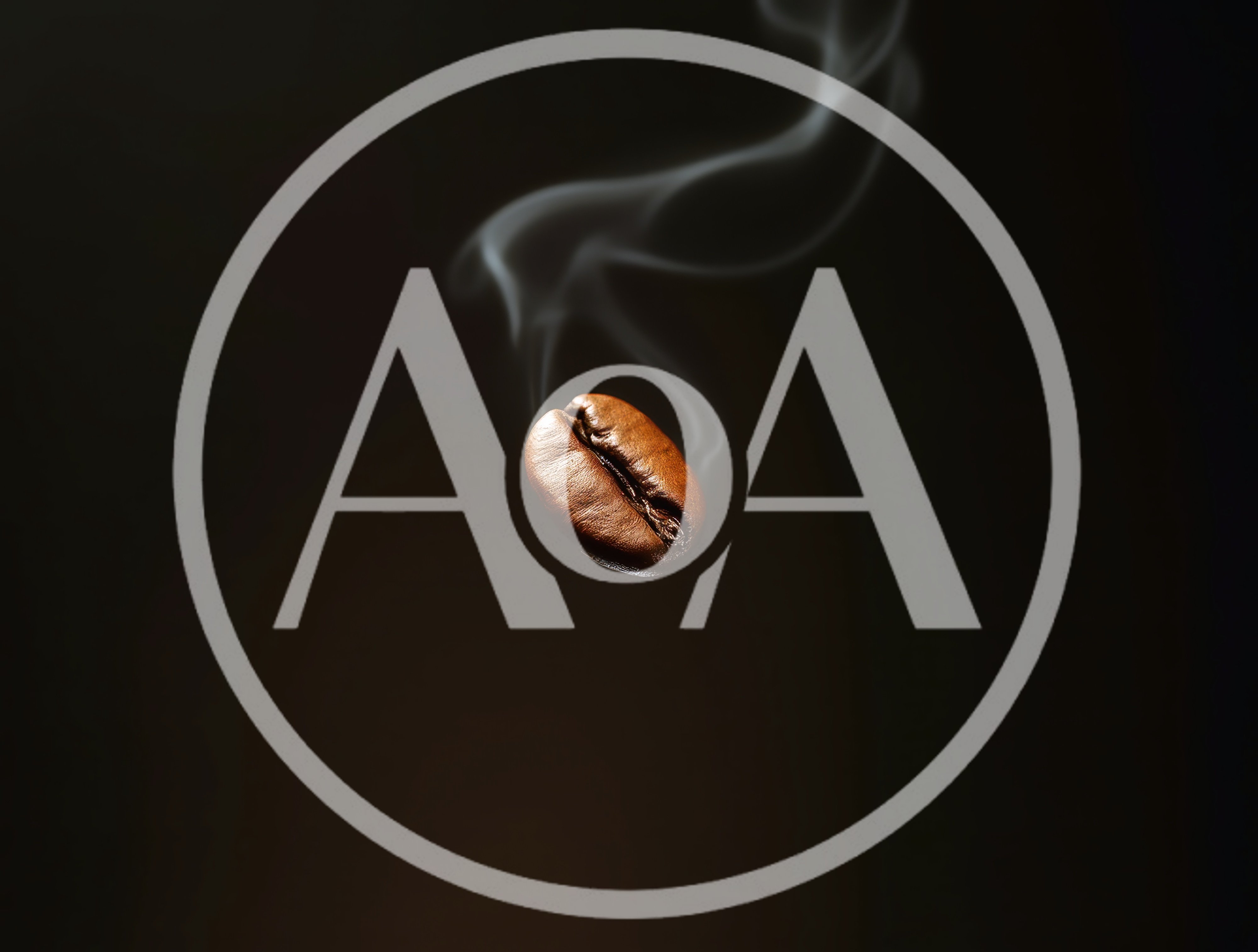 Single Roasted Coffee Bean With Rising Steam