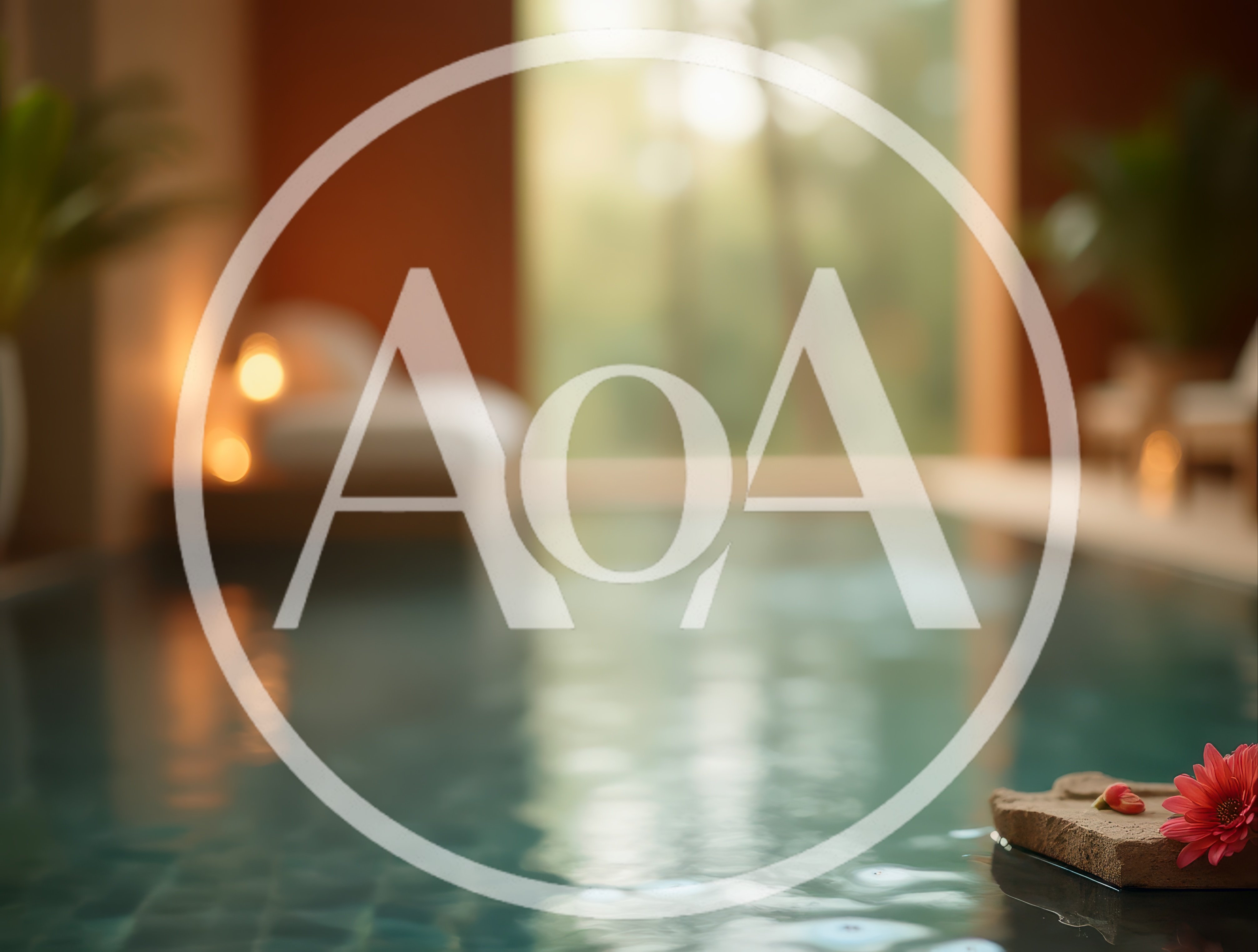 Serene Indoor Swimming Pool With Tropical Spa Decor