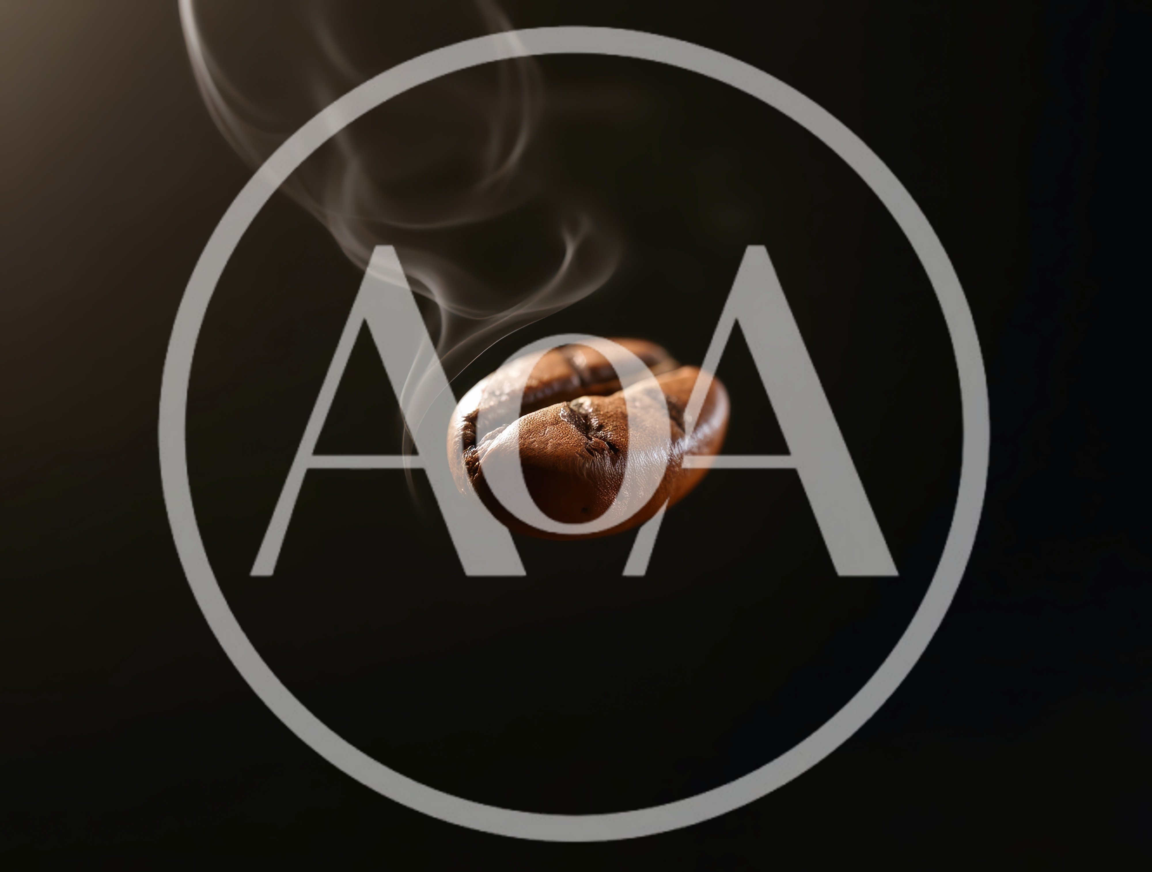 Single Roasted Coffee Bean With Rising Steam