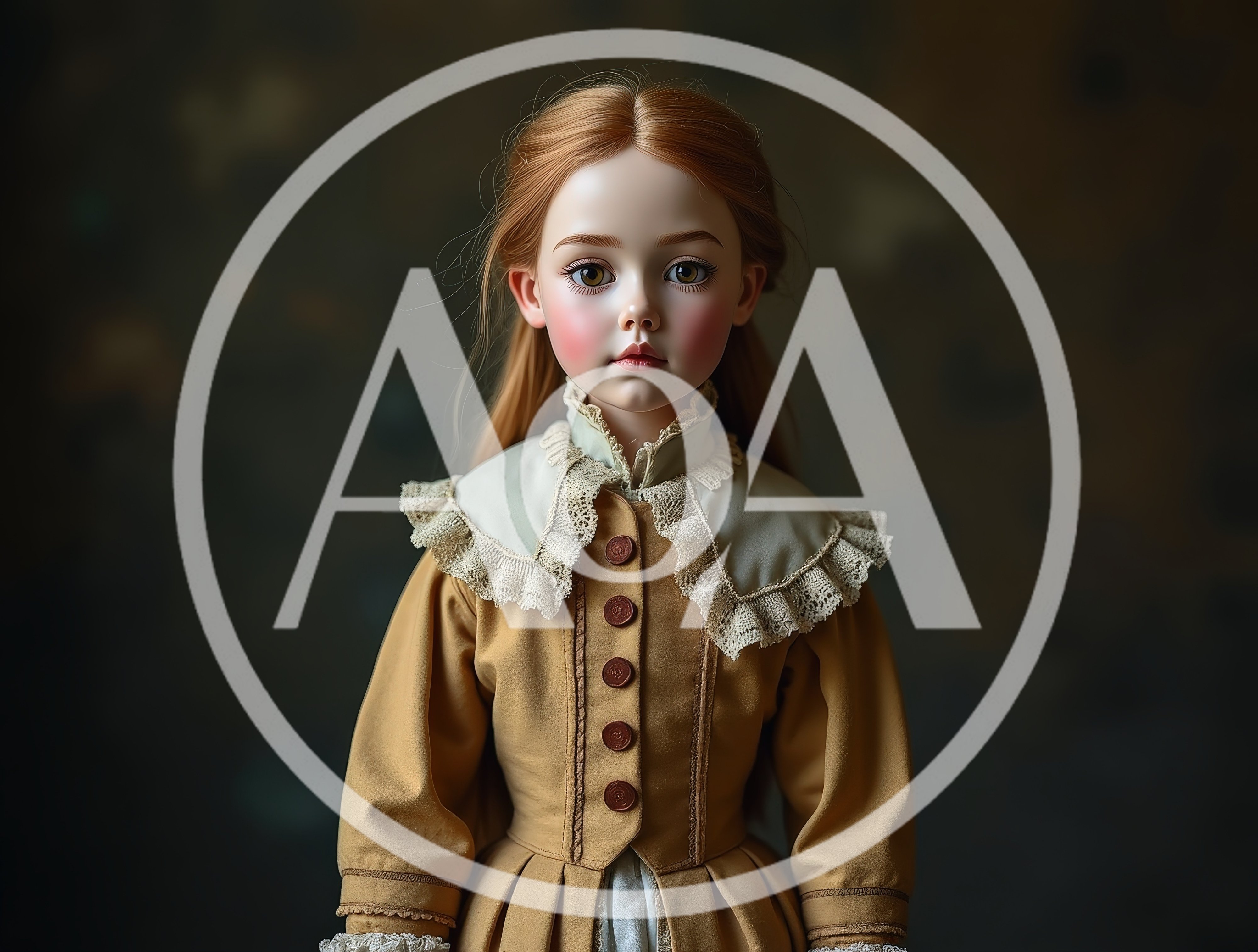 Portrait Of A Vintage Style Porcelain Doll
