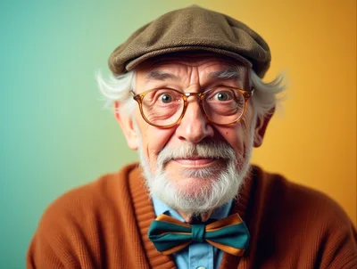Portrait Of An Elderly Man With A Bow Tie