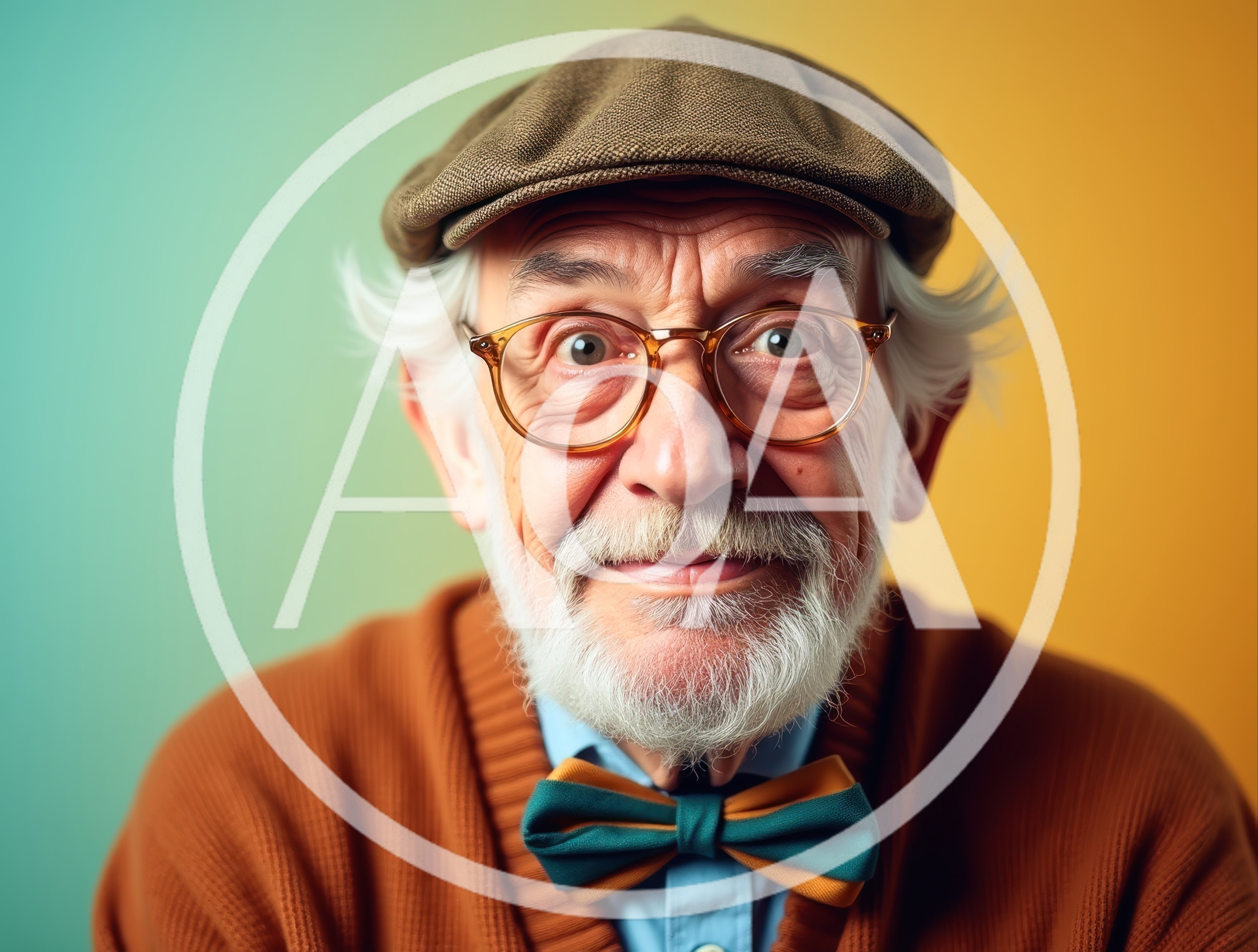 Portrait Of An Elderly Man With A Bow Tie