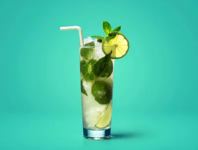 Refreshing Mojito Cocktail With Lime And Mint