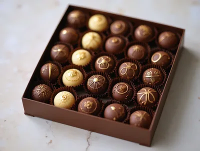 Box Of Gourmet Assorted Chocolate Truffles