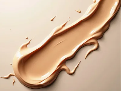 Creamy Beige Foundation Makeup Swatch