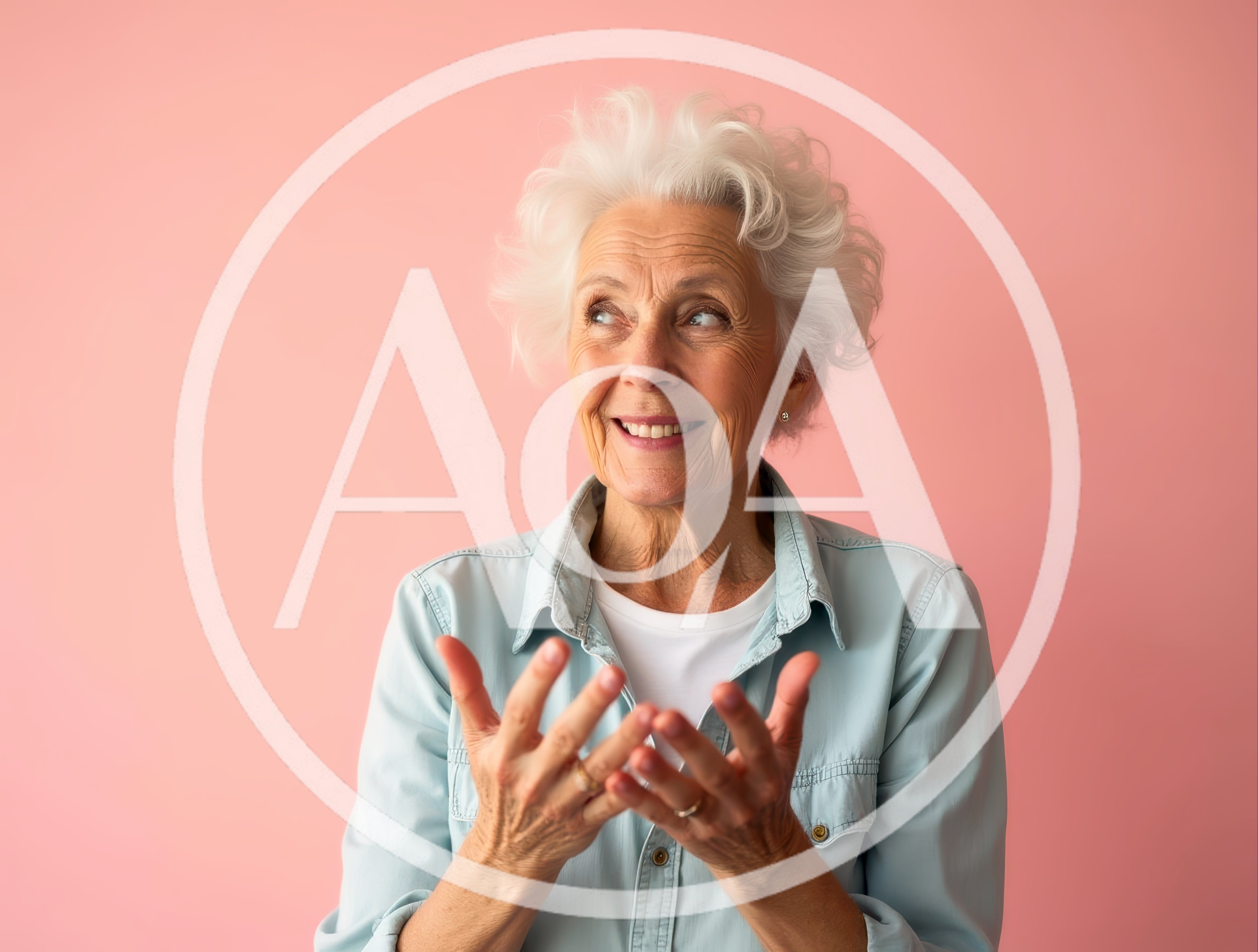 Senior Woman Expressing Surprise And Wonder