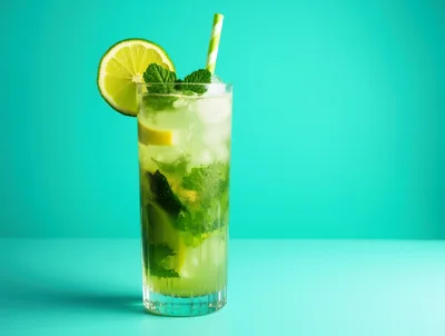 Refreshing Mojito Cocktail With Lime And Mint