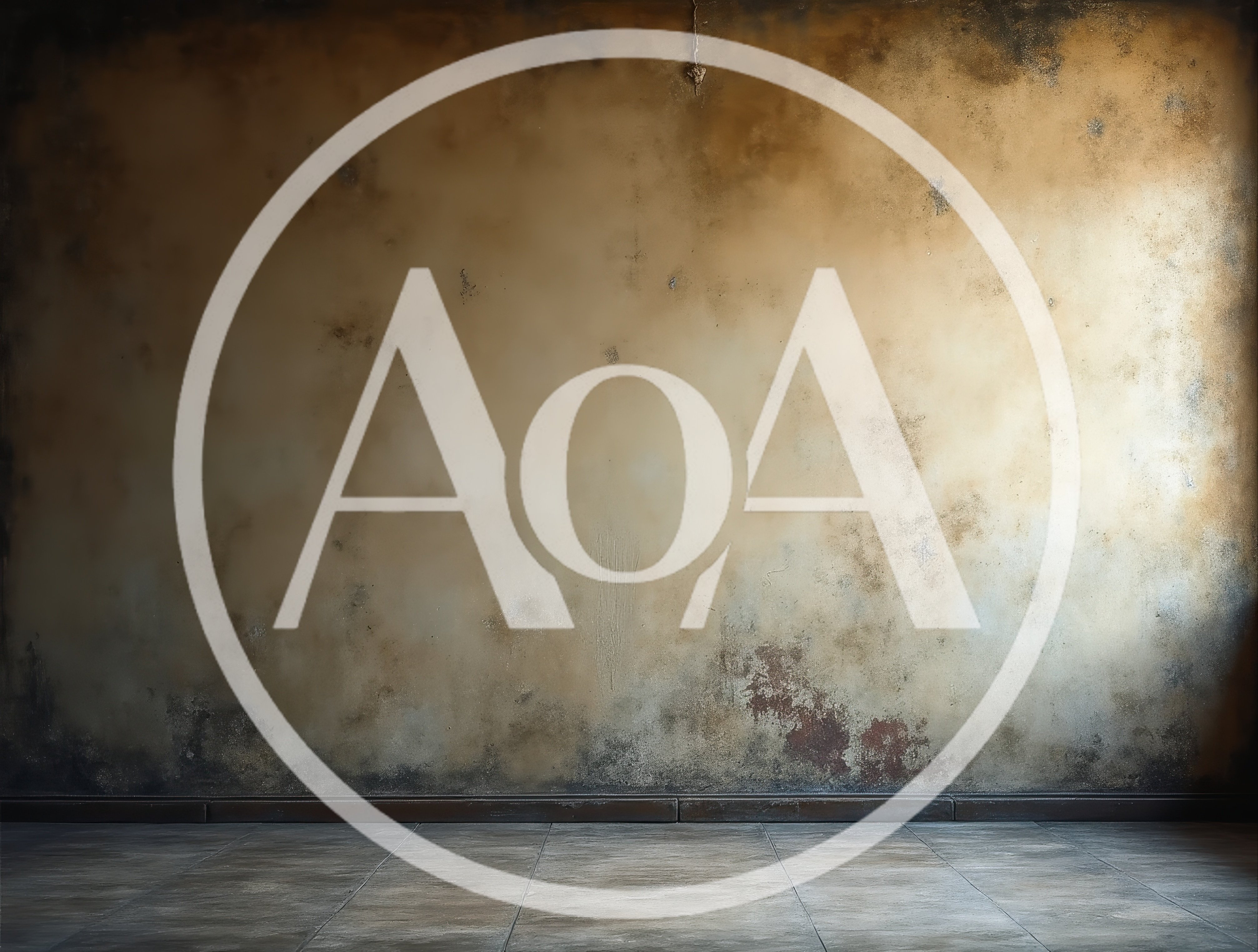 Distressed Grunge Wall Background With Tiled Floor