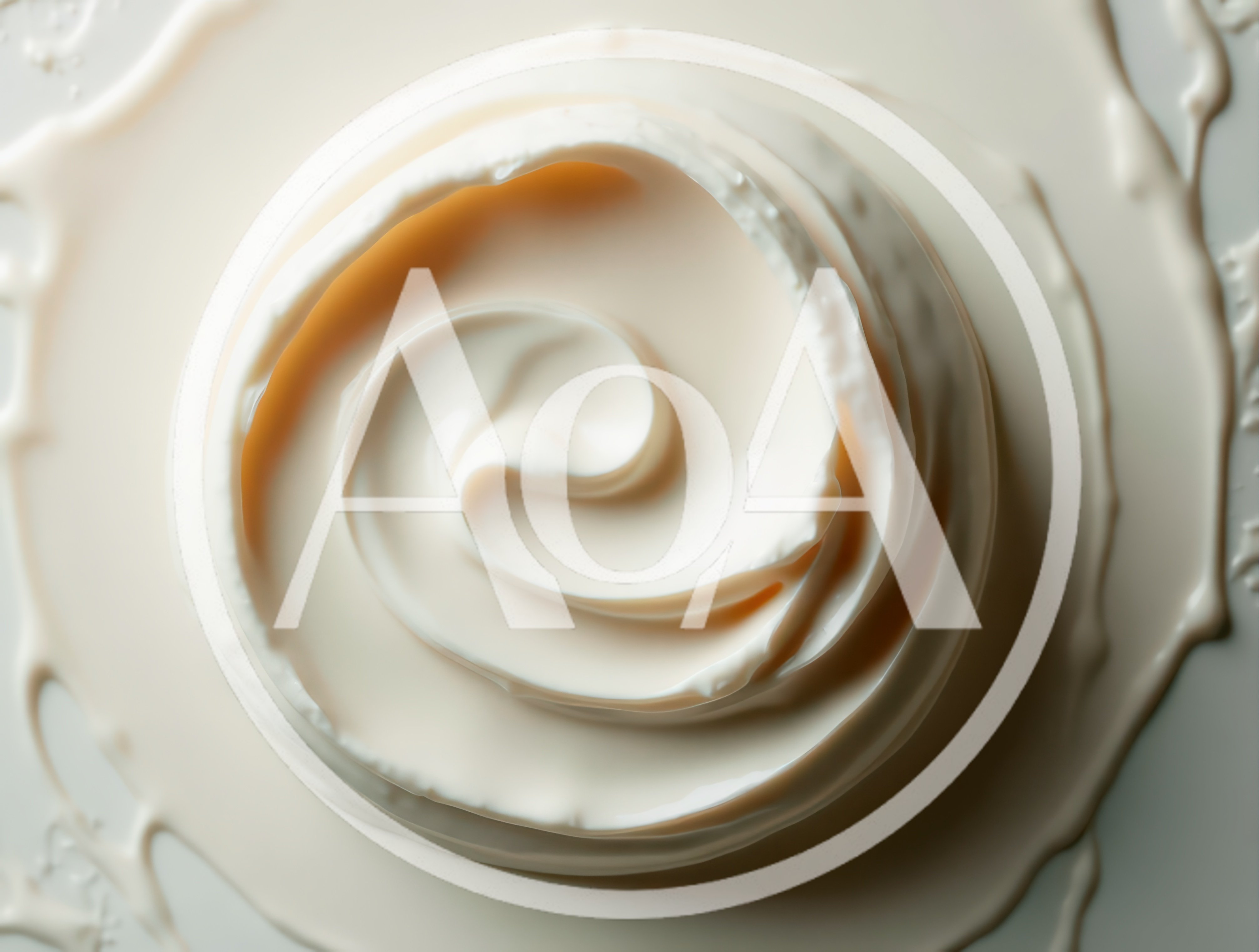 Creamy White Cosmetic Lotion Swirl Texture