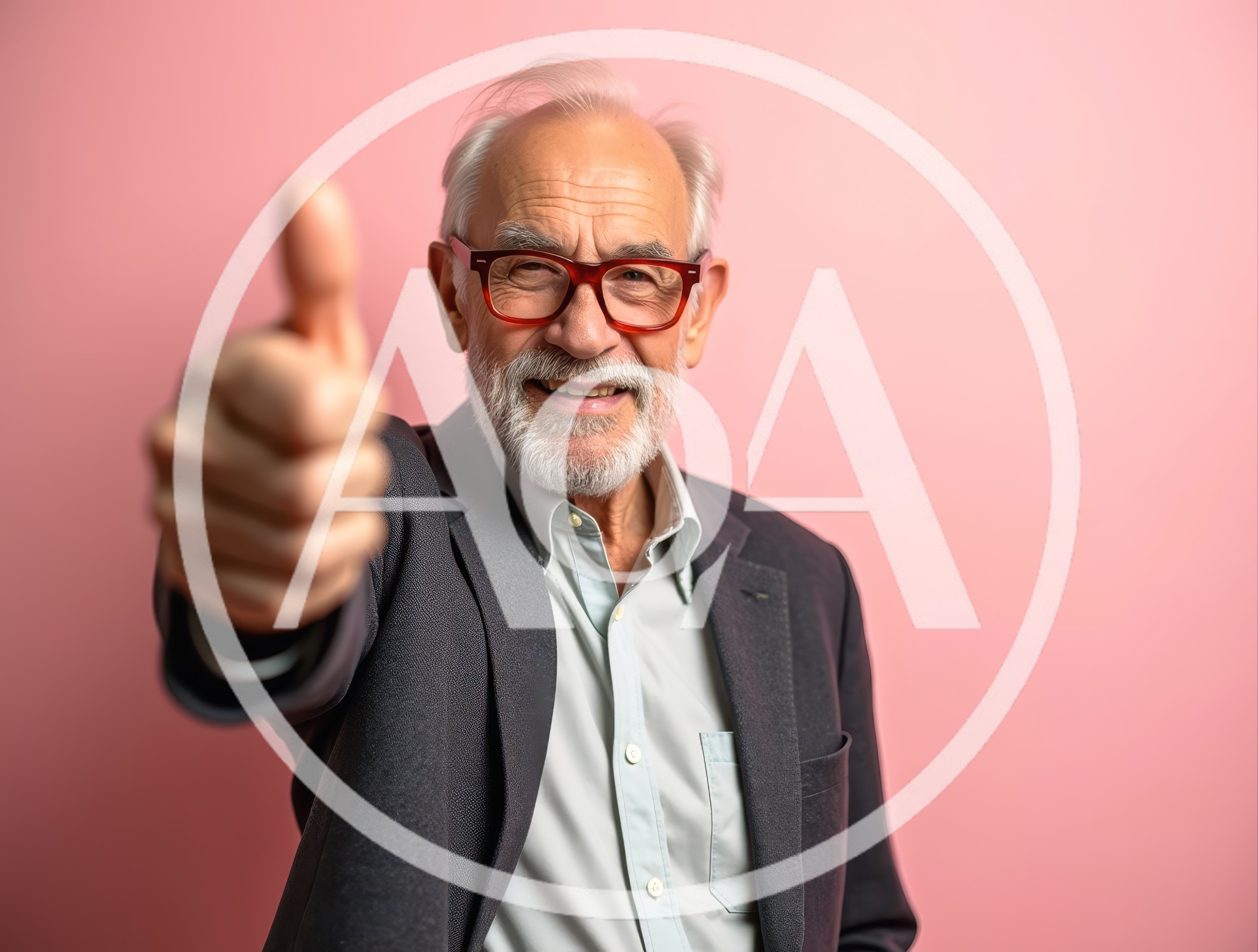 Senior Businessman Giving A Thumbs Up Gesture