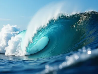 Massive Crashing Ocean Wave In Tropical Waters