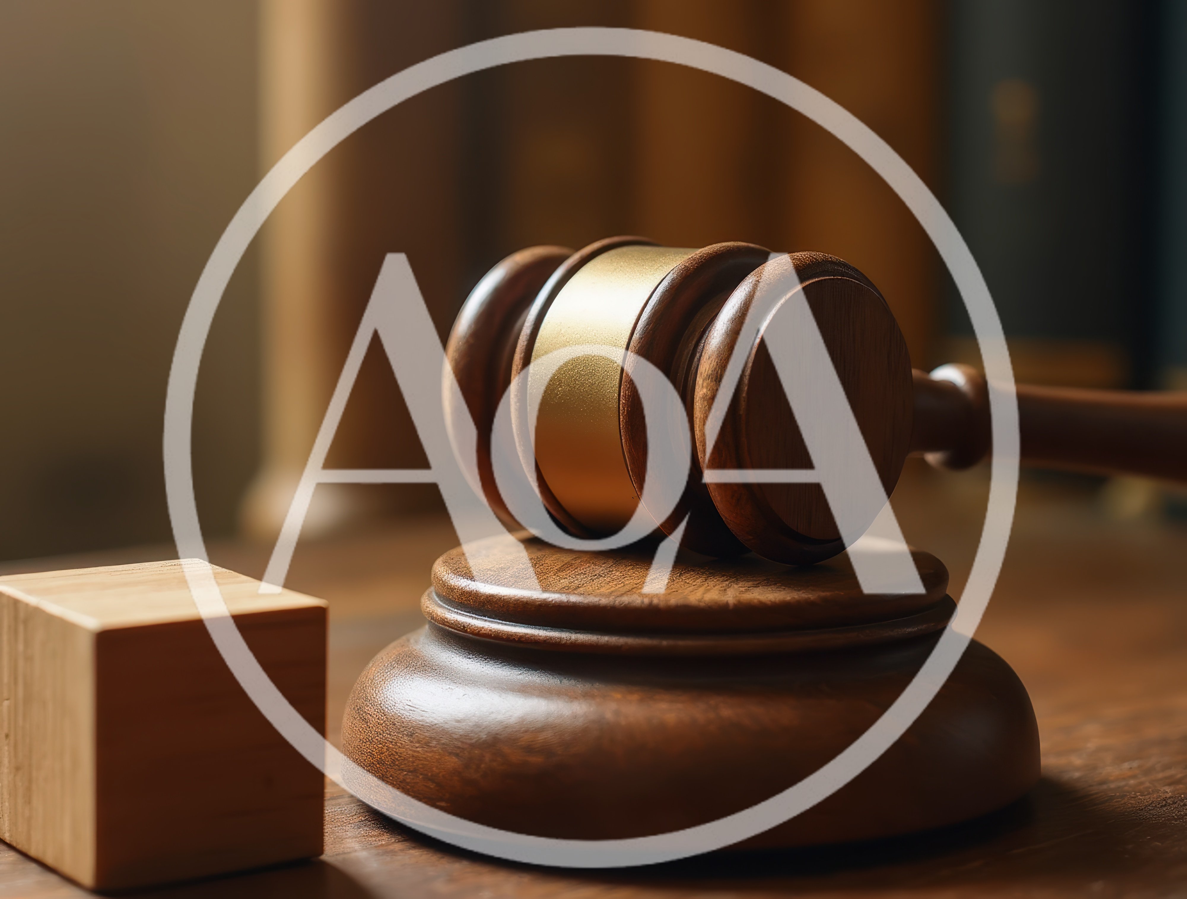 Wooden Gavel Resting On A Sounding Block