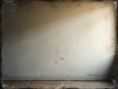 Empty Distressed Wall With Wooden Floor