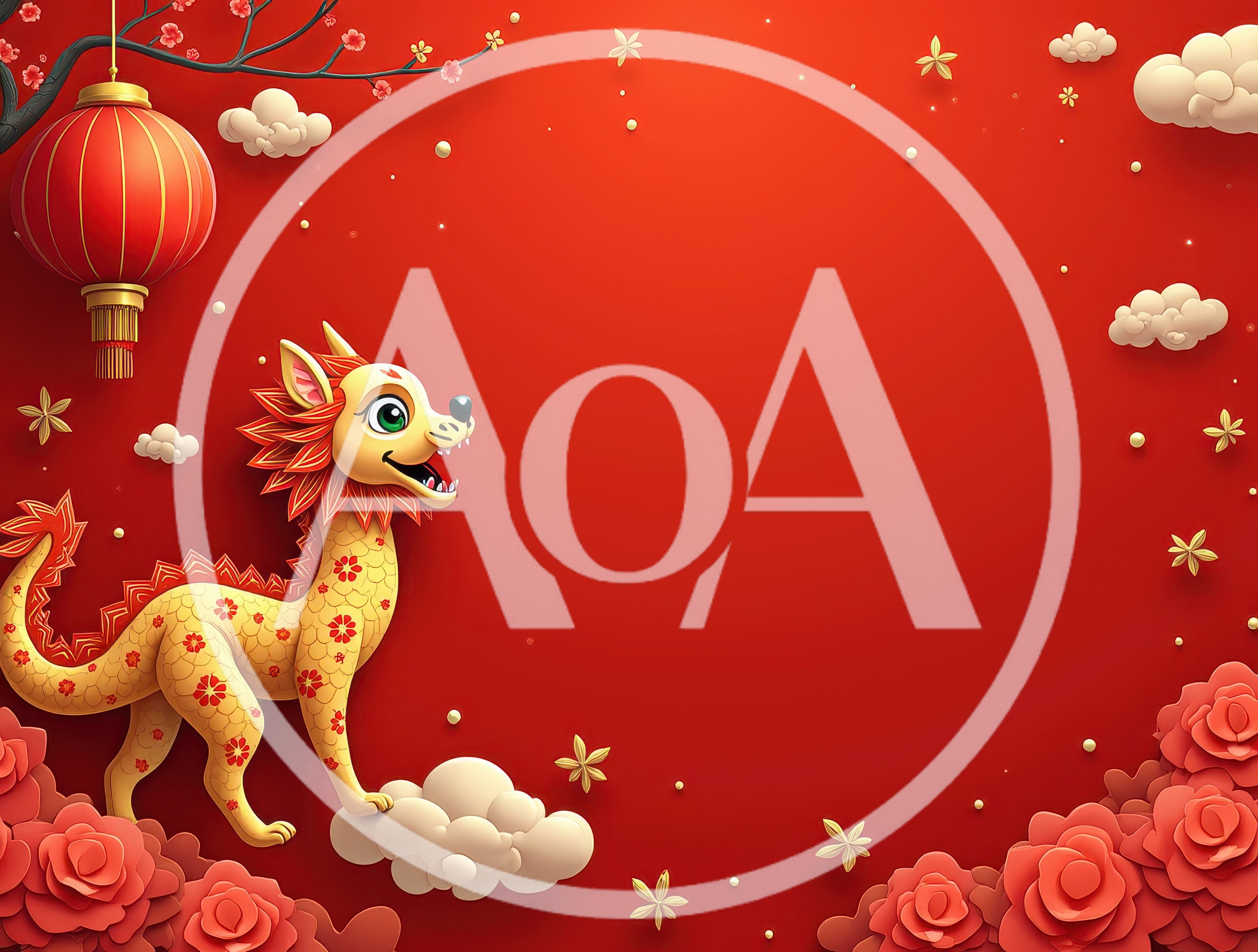 Cute Cartoon Dragon for Chinese New Year Celebration