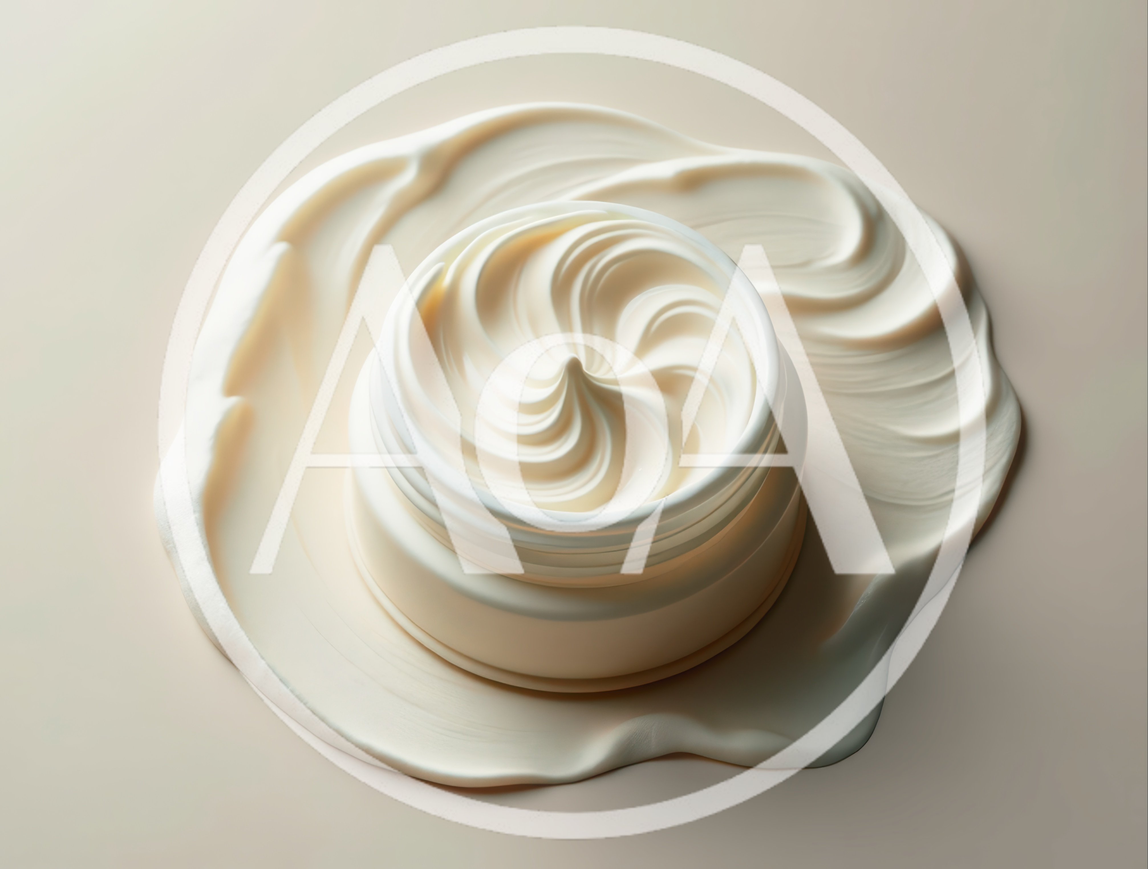 Open Jar Of Cream With Swirled Texture