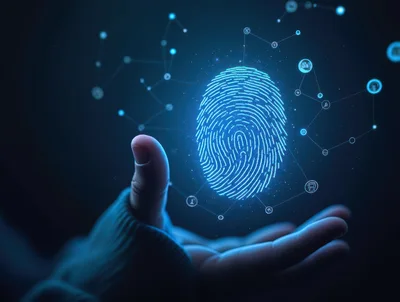 Digital Fingerprint Biometric Authentication Concept