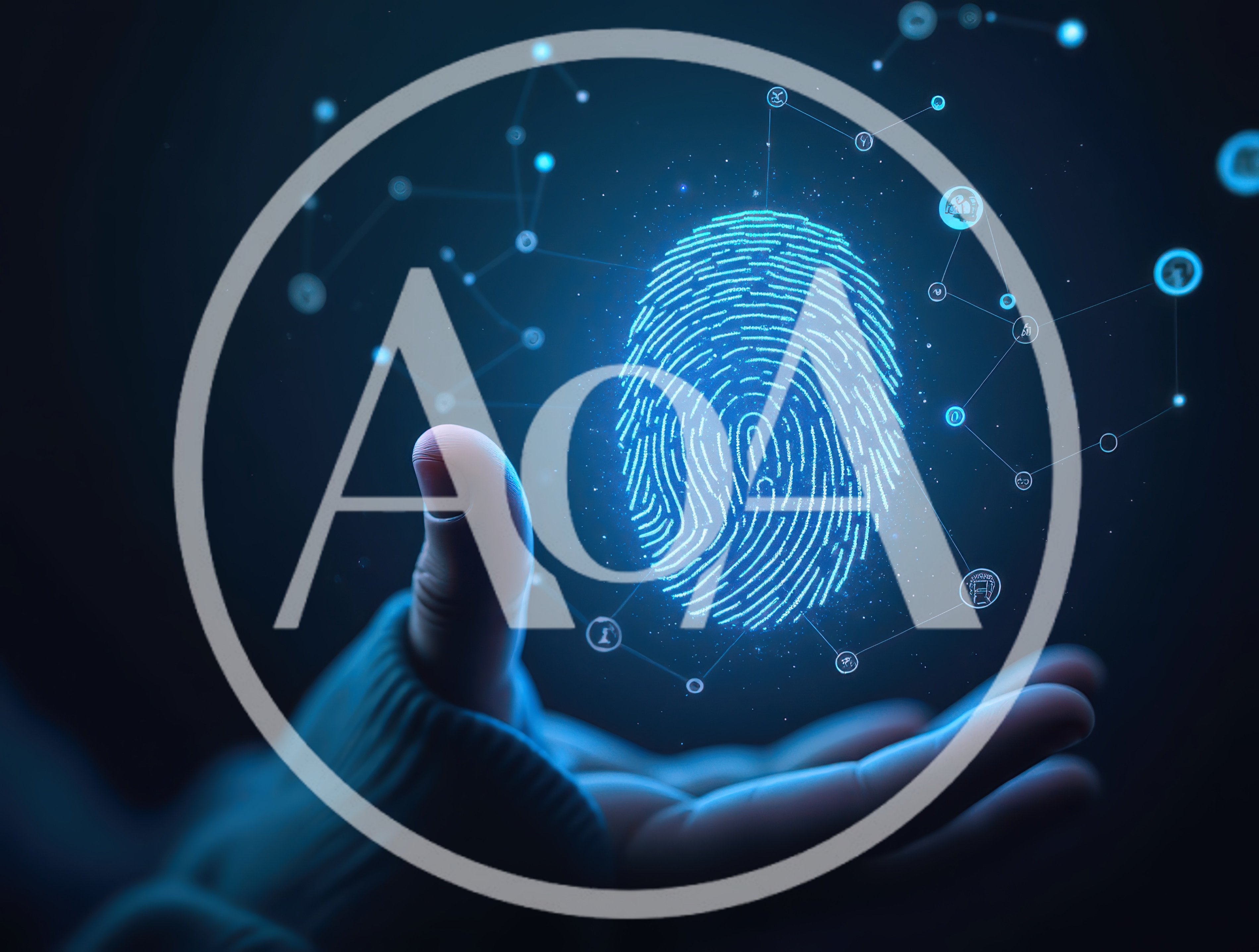 Digital Fingerprint Biometric Authentication Concept