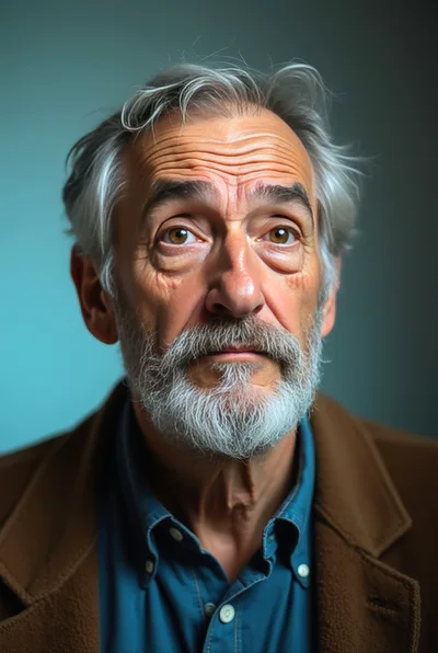 Portrait Of An Elderly Man With Gray Hair