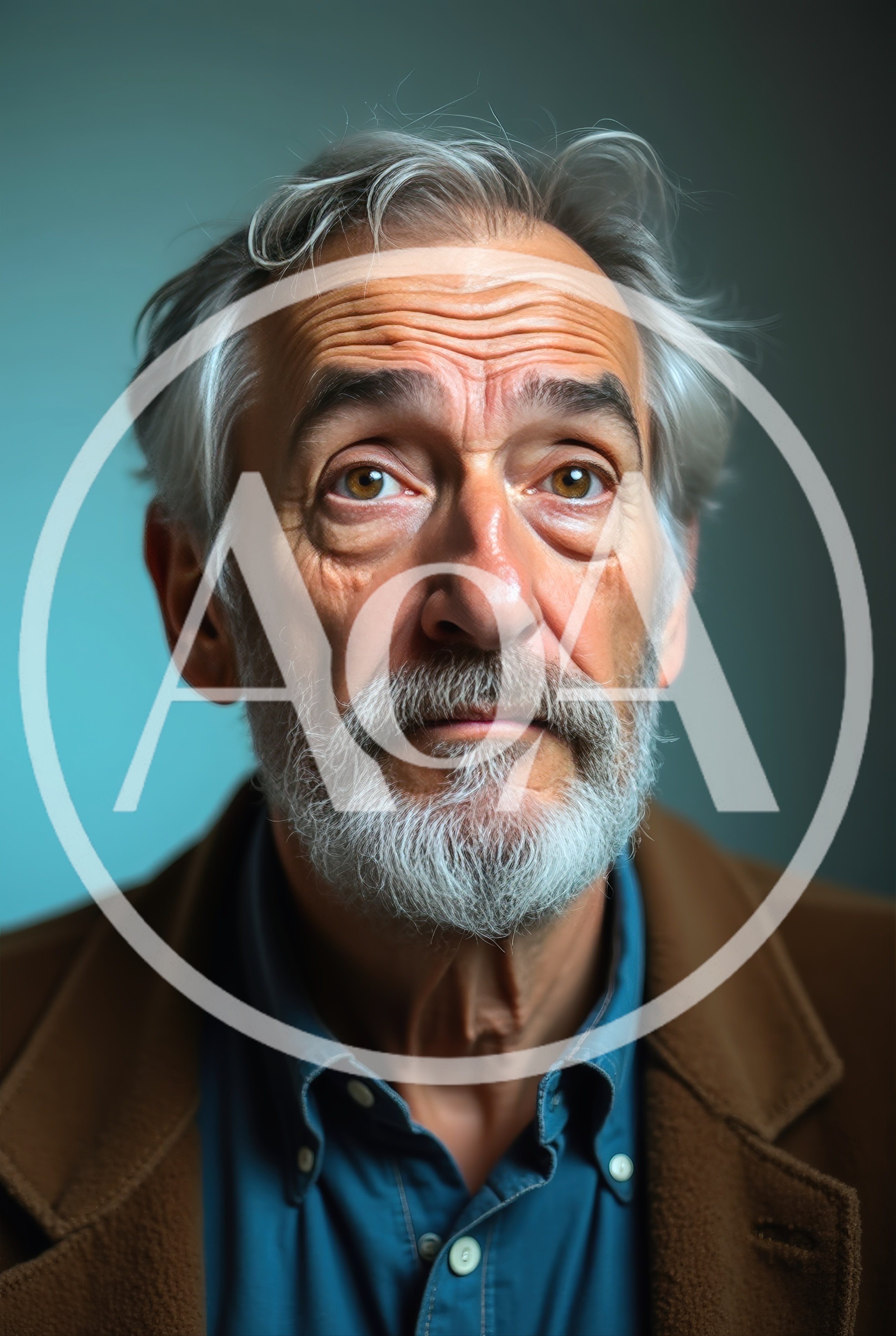 Portrait Of An Elderly Man With Gray Hair