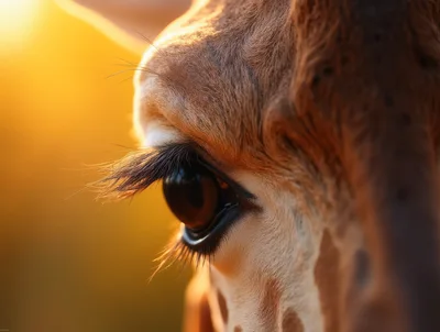 Extreme Close Up Of A Giraffe Eye