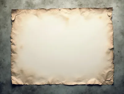 Aged Parchment Paper Sheet On Textured Concrete Background