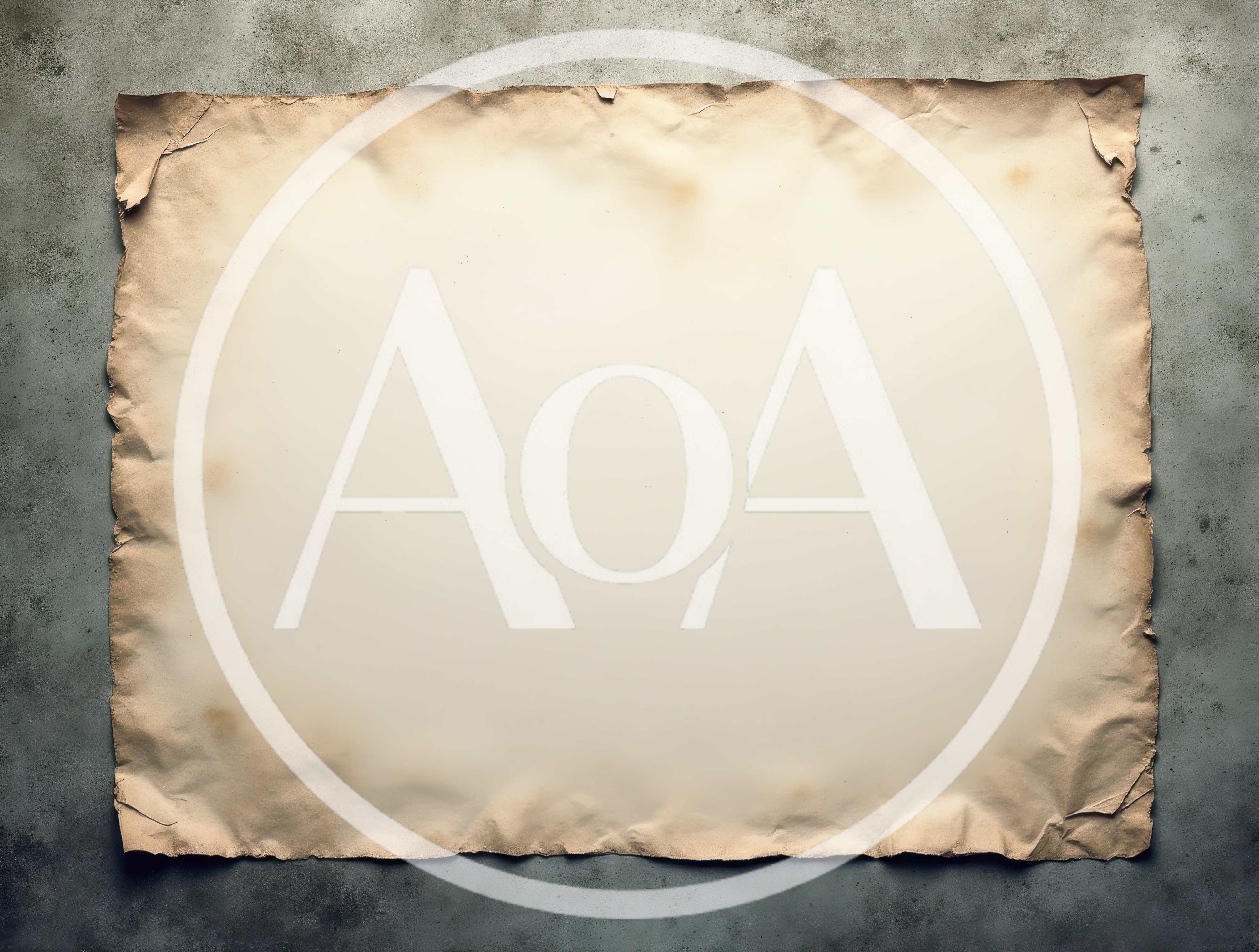 Aged Parchment Paper Sheet On Textured Concrete Background
