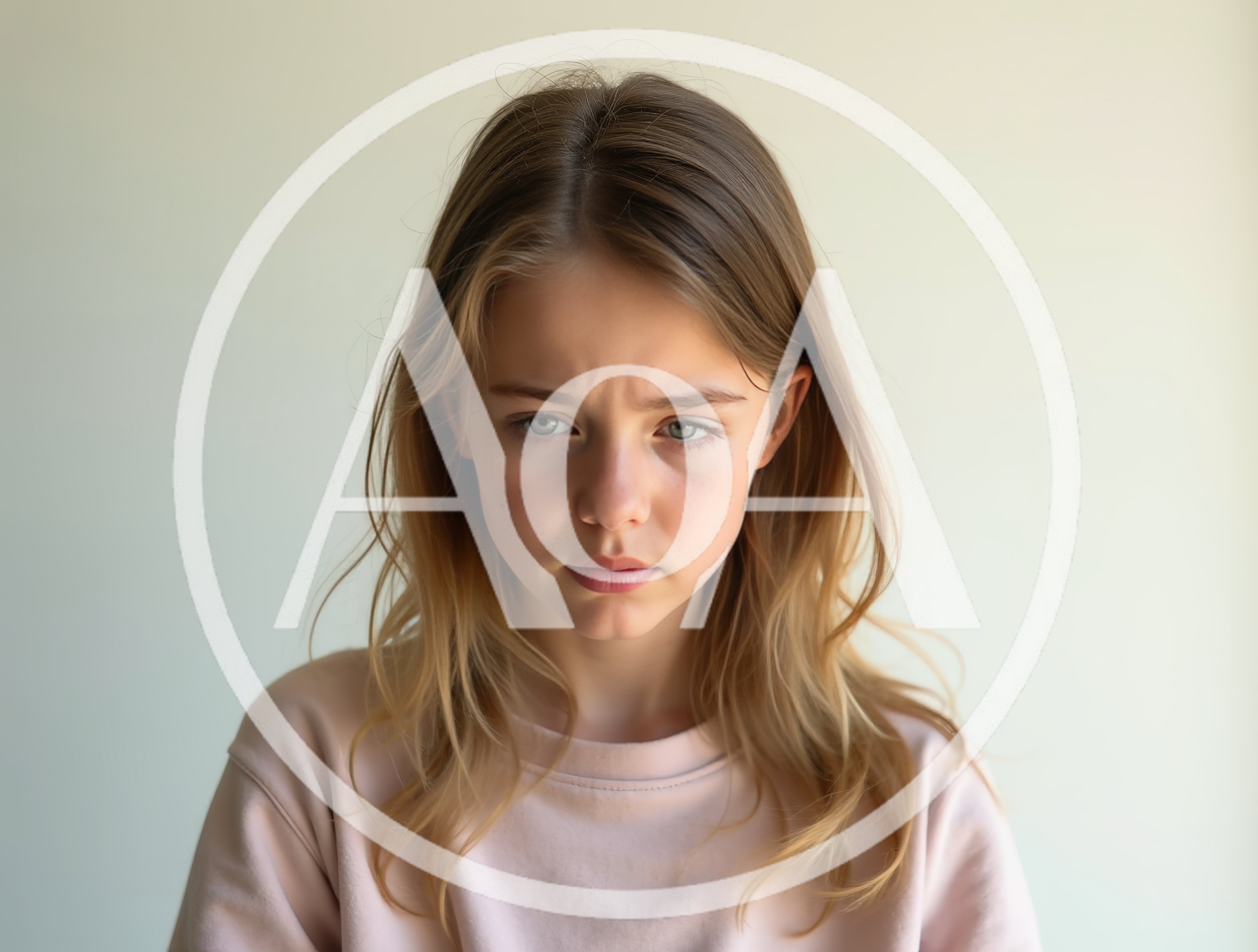 Portrait Of A Sad Young Girl