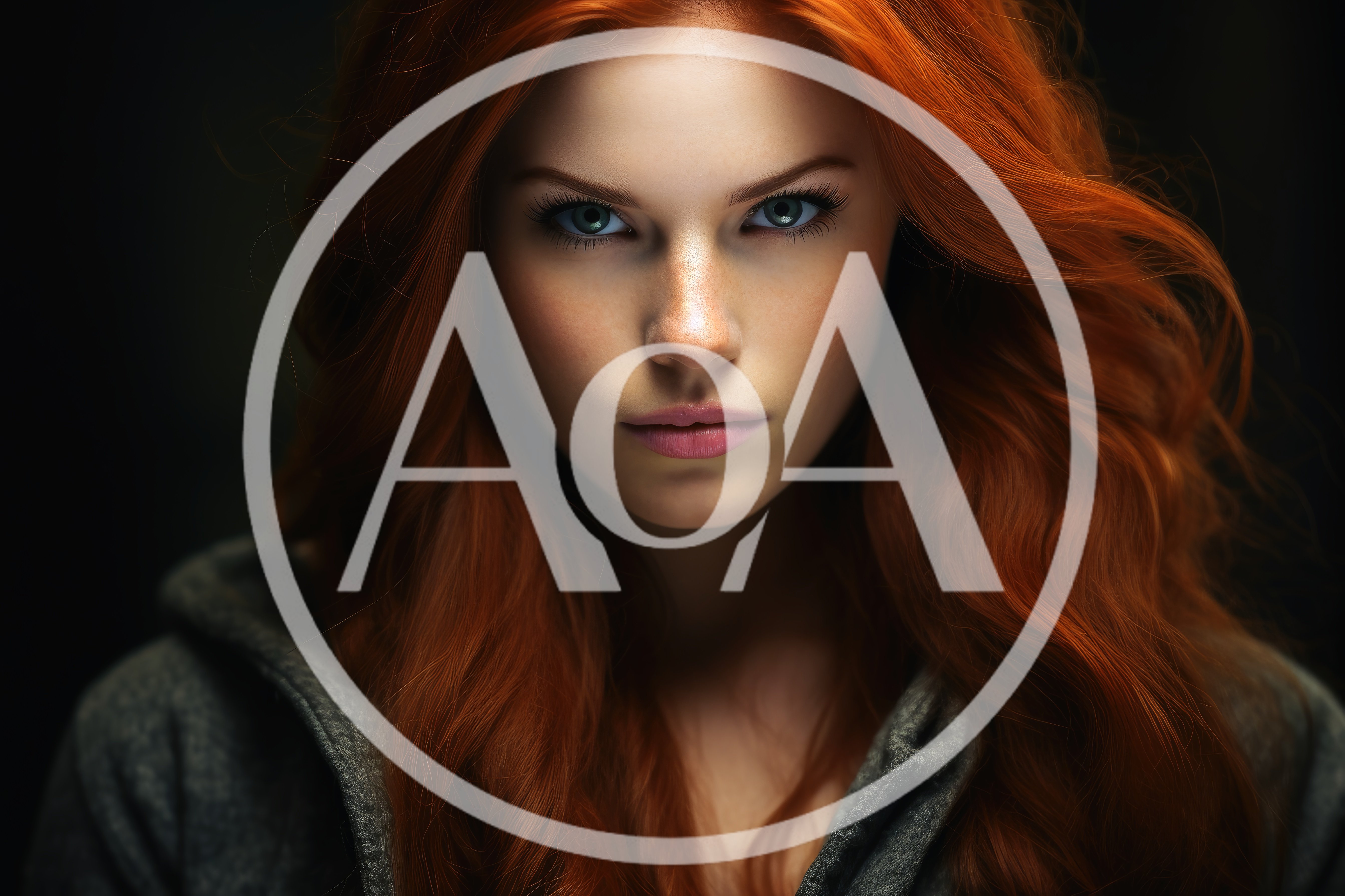 Portrait Of A Young Woman With Vibrant Red Hair