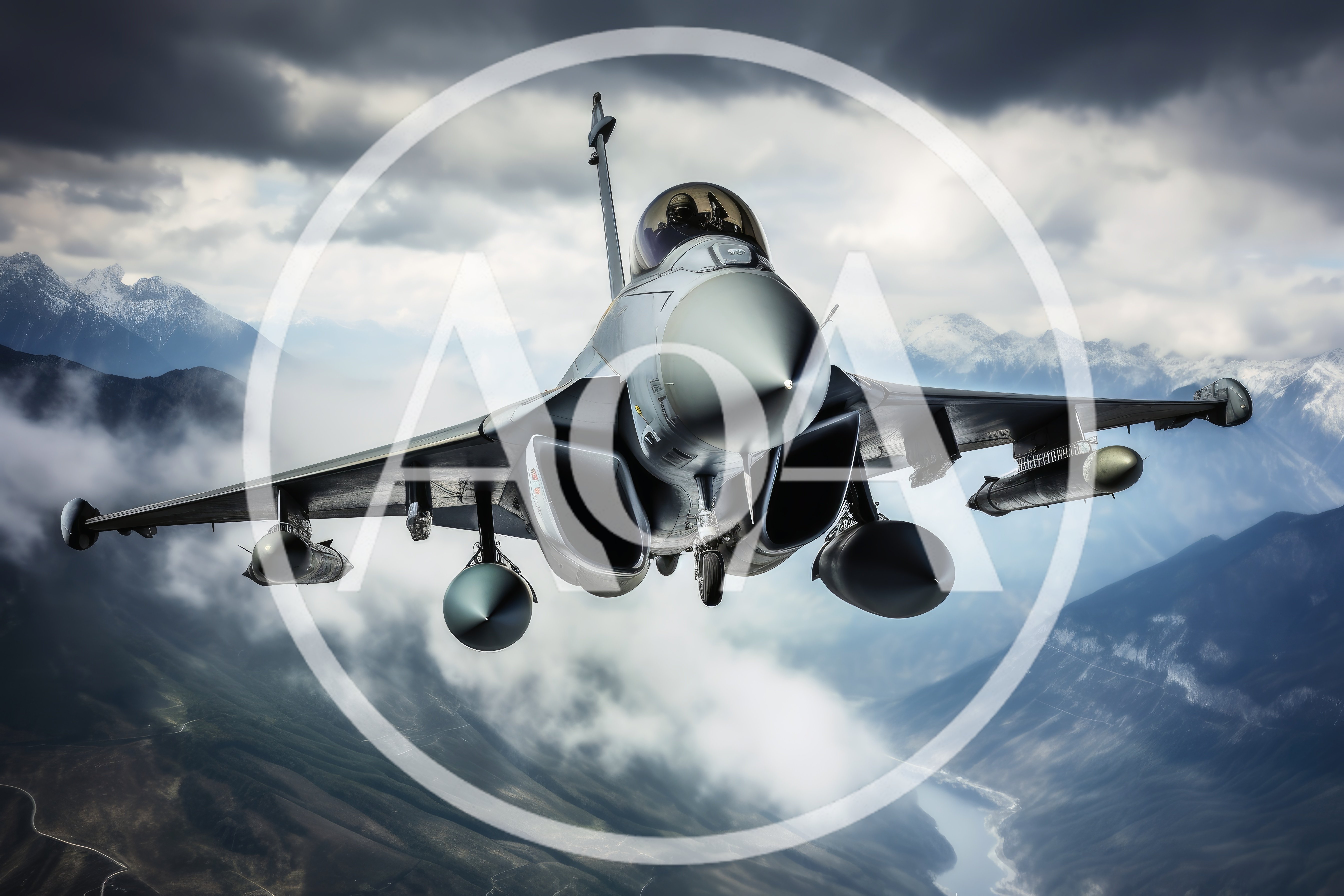 Dassault Rafale Fighter Jet Flying Over Mountainous Landscape