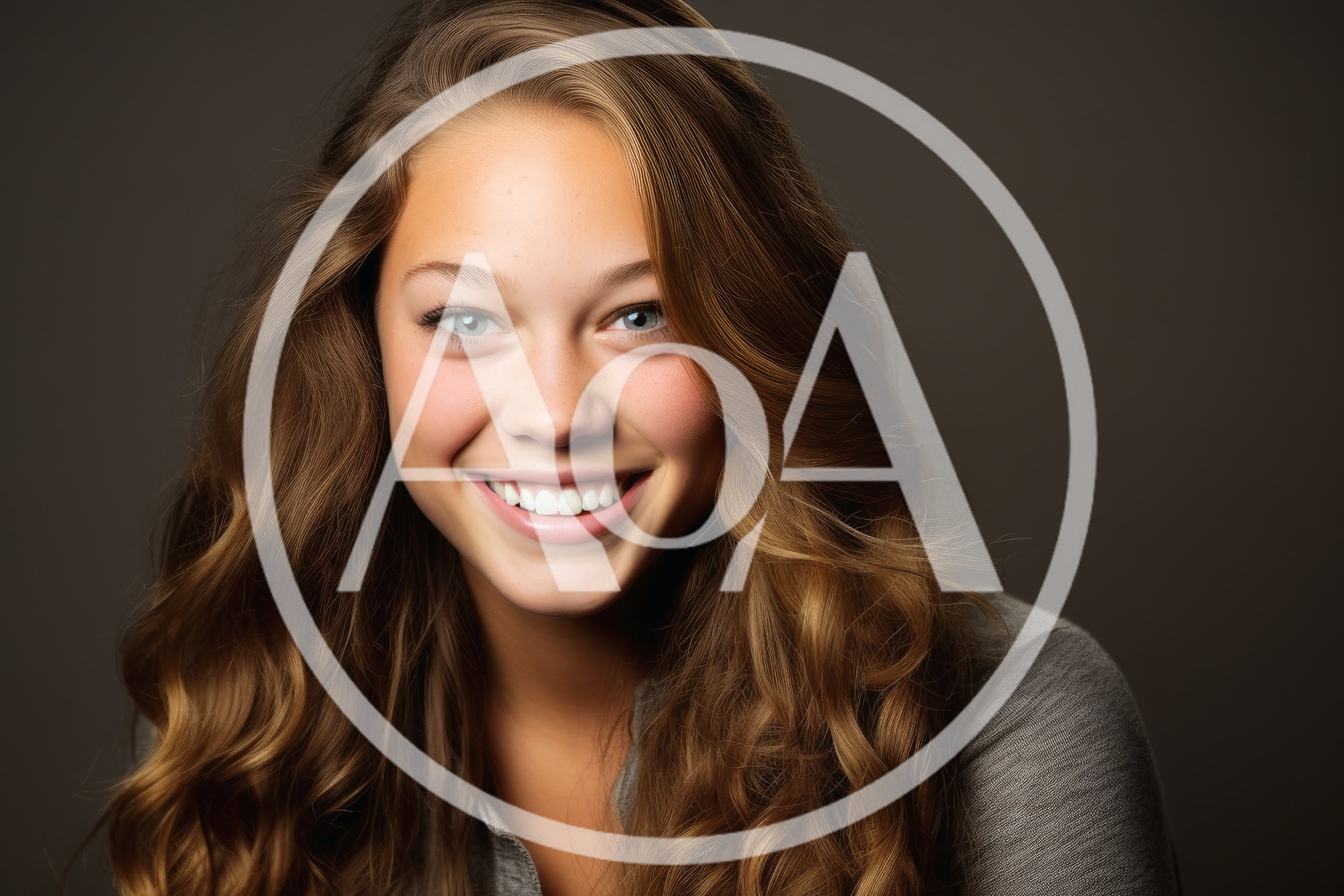 Portrait Of A Smiling Young Woman With Wavy Hair