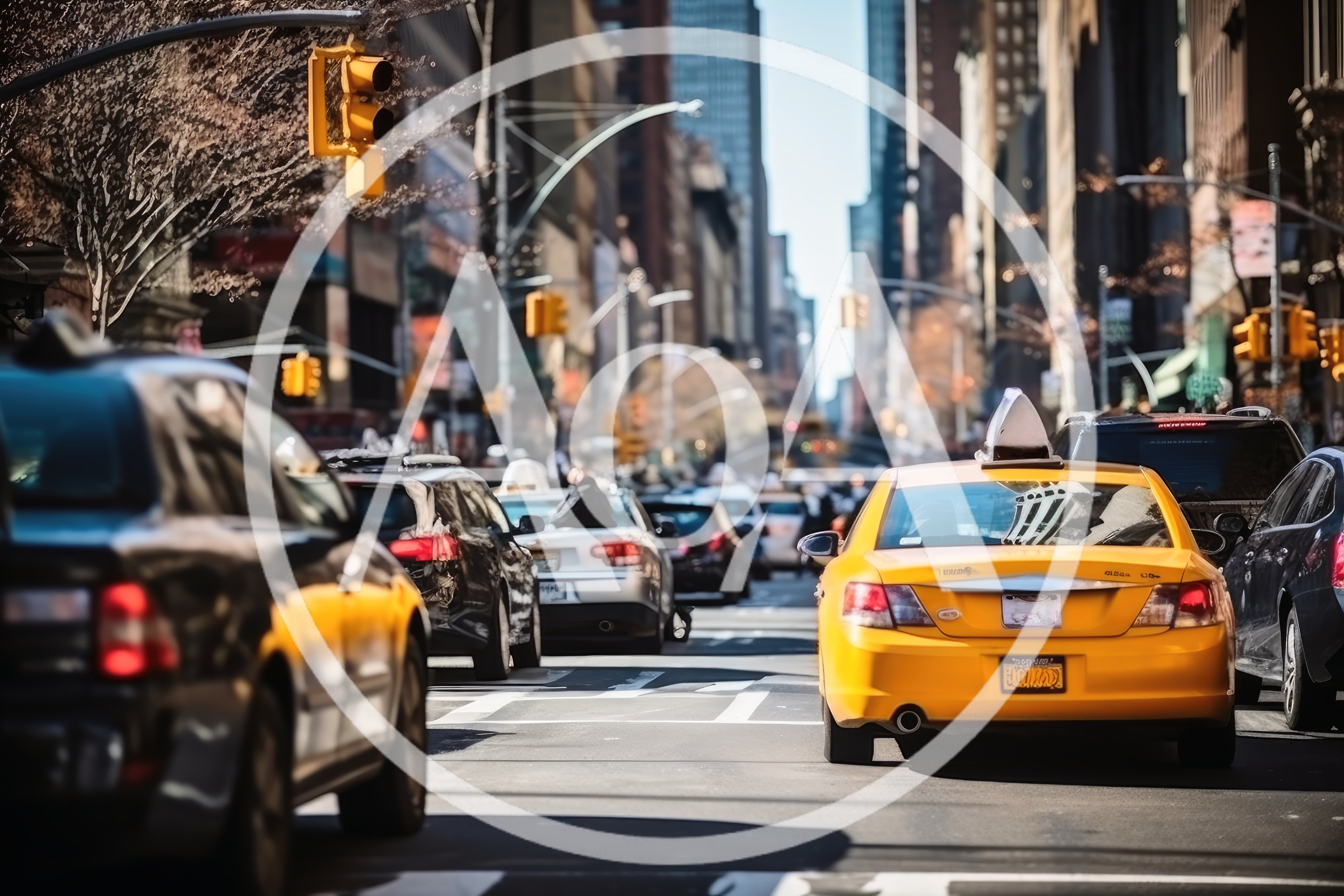 Traffic Congestion on a Busy New York City Street