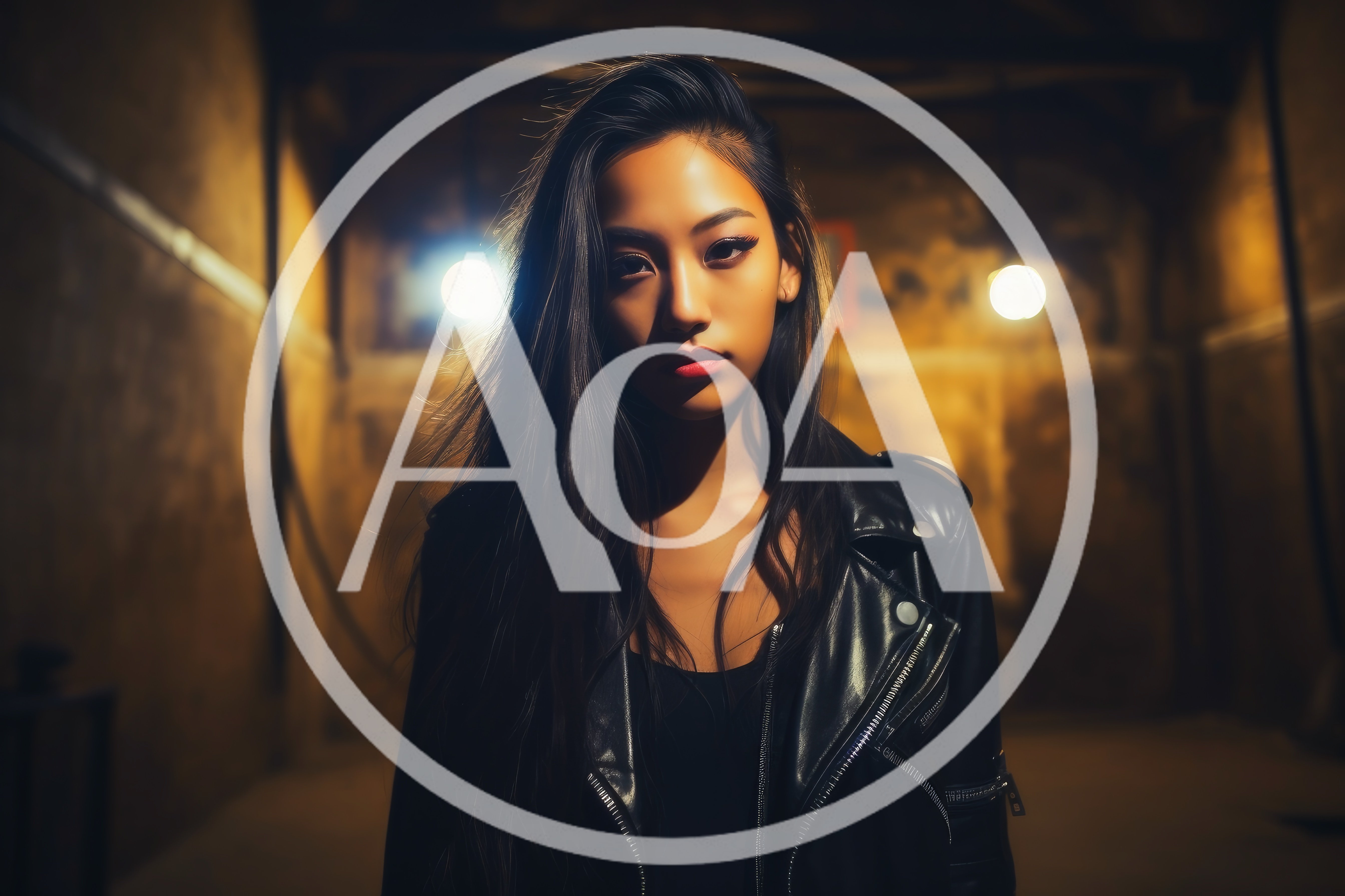 Portrait Of A Young Woman In A Leather Jacket