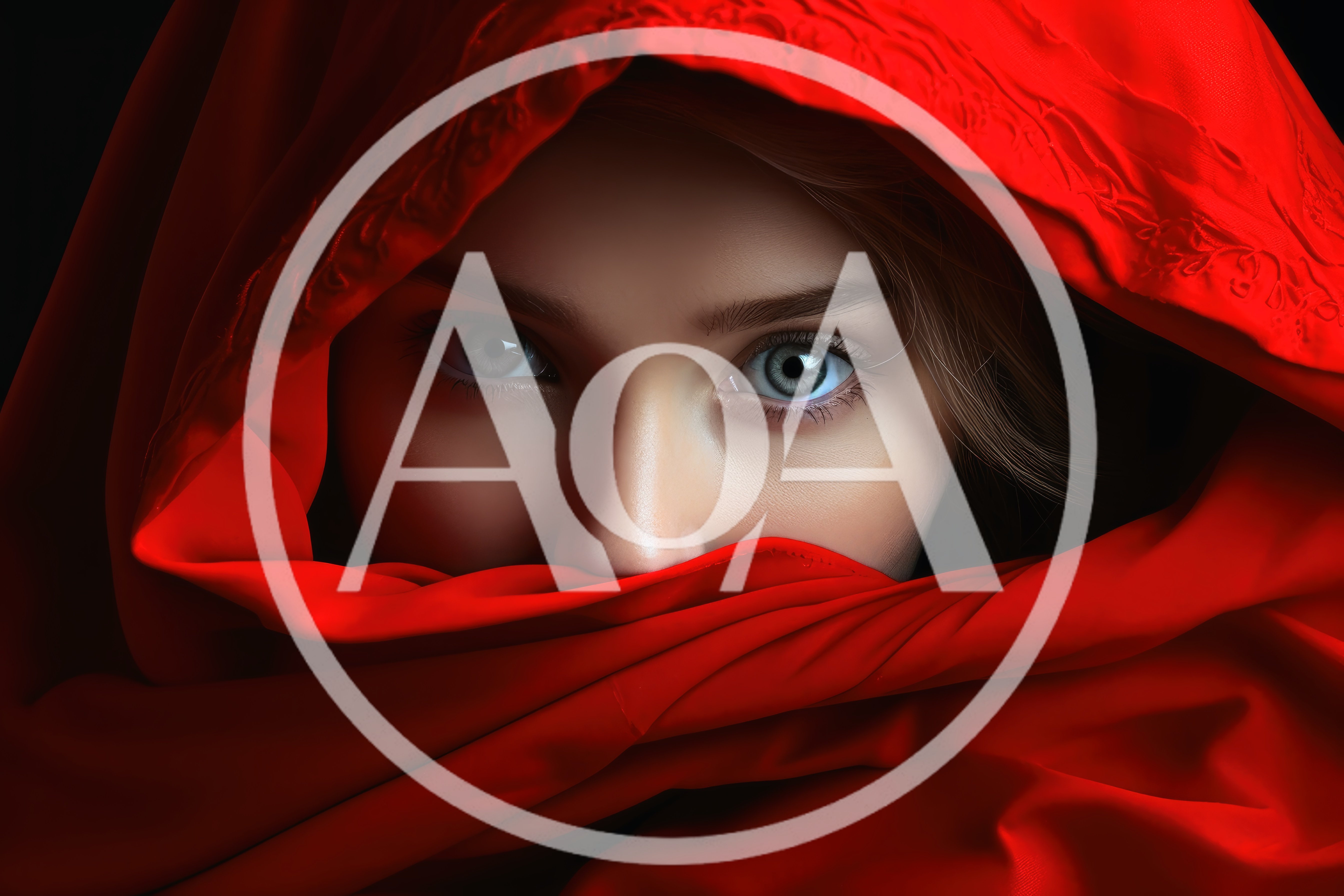 Portrait Of A Woman Wearing A Red Hood