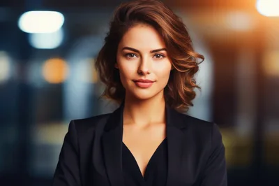 Professional Businesswoman Portrait In A Modern Office Setting
