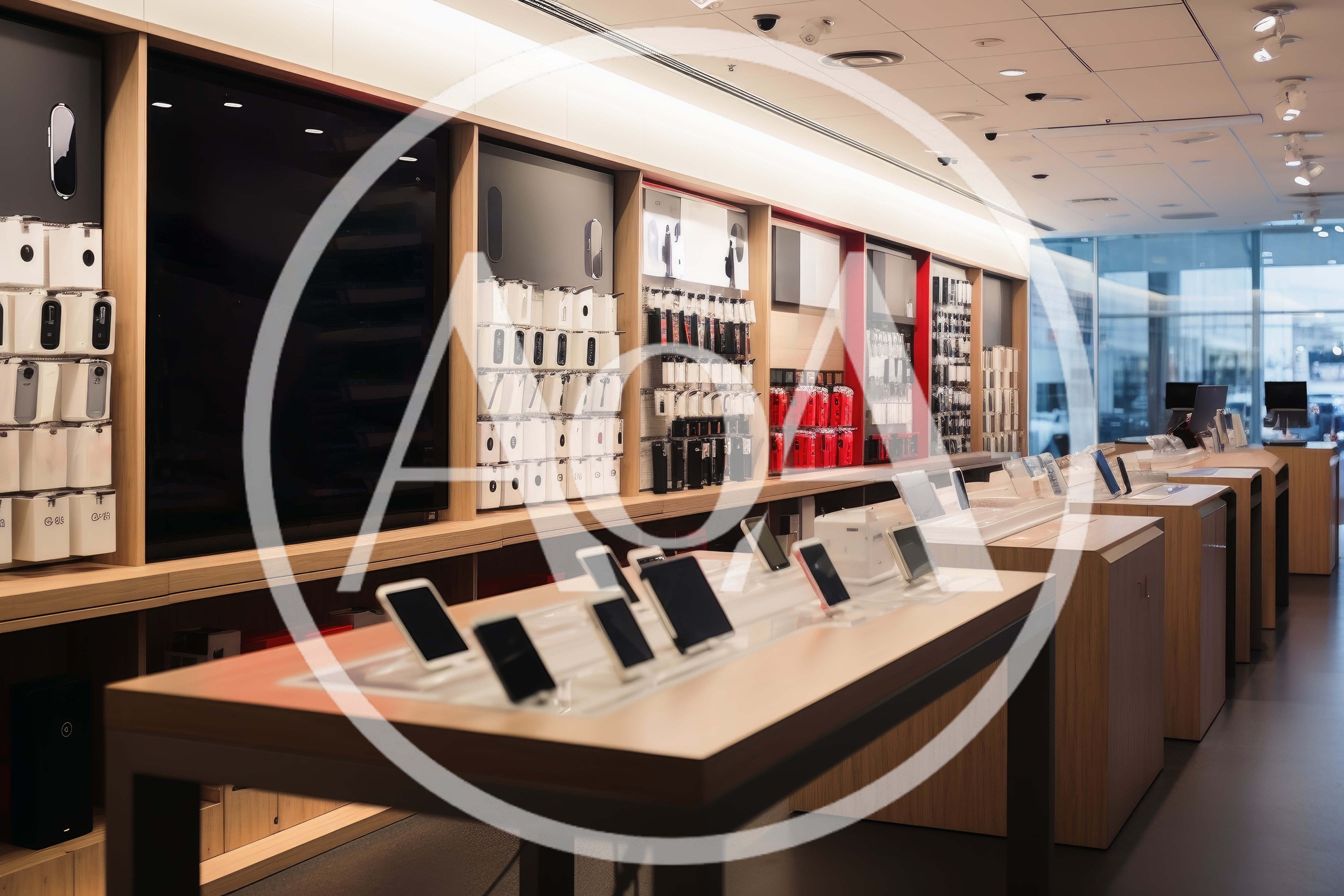 Modern Electronics Retail Store Interior Display