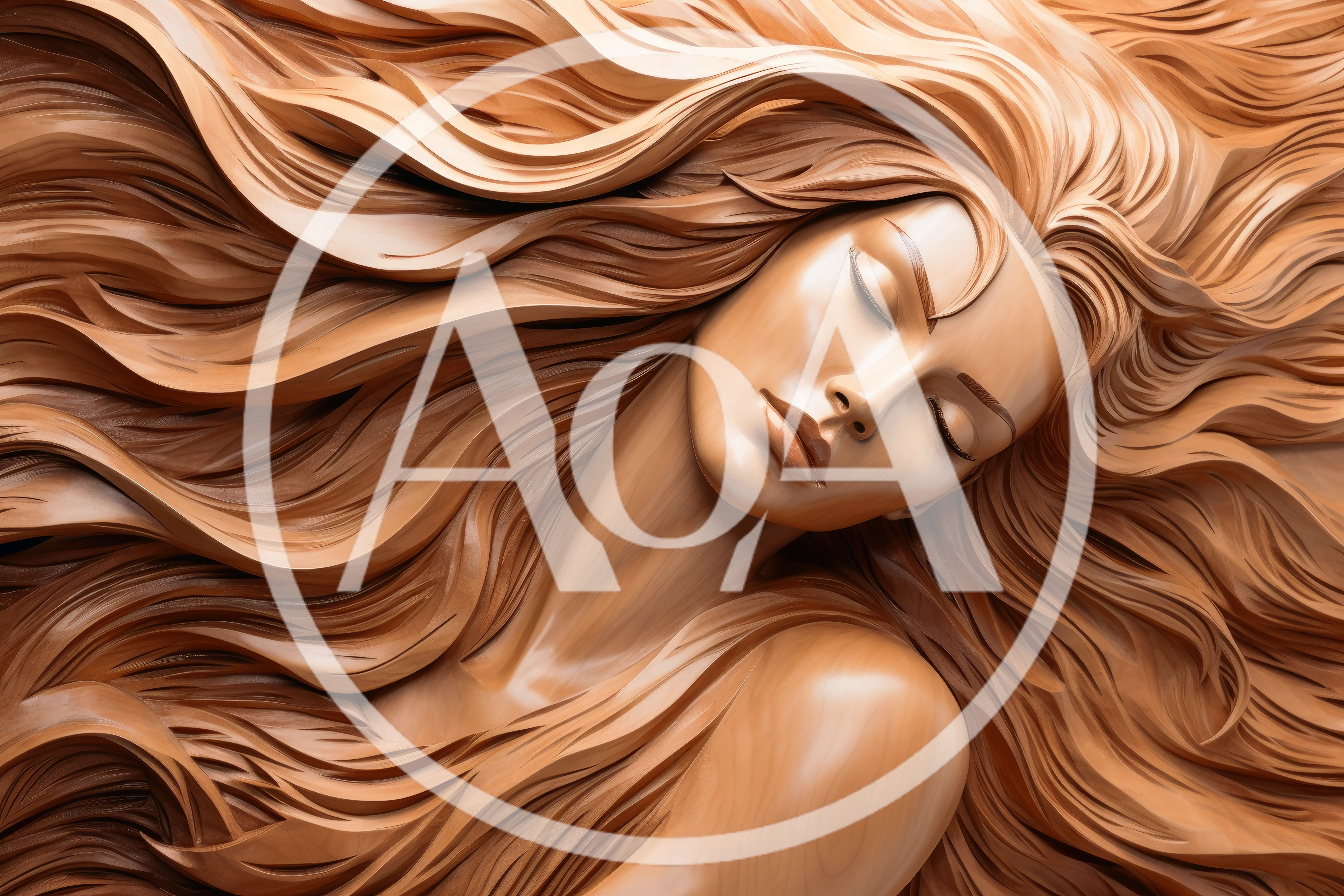 Carved Wooden Sculpture Of A Sleeping Woman