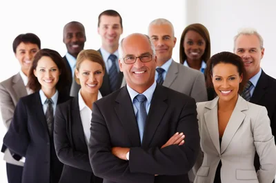 Diverse Group Of Professional Business People Standing Together