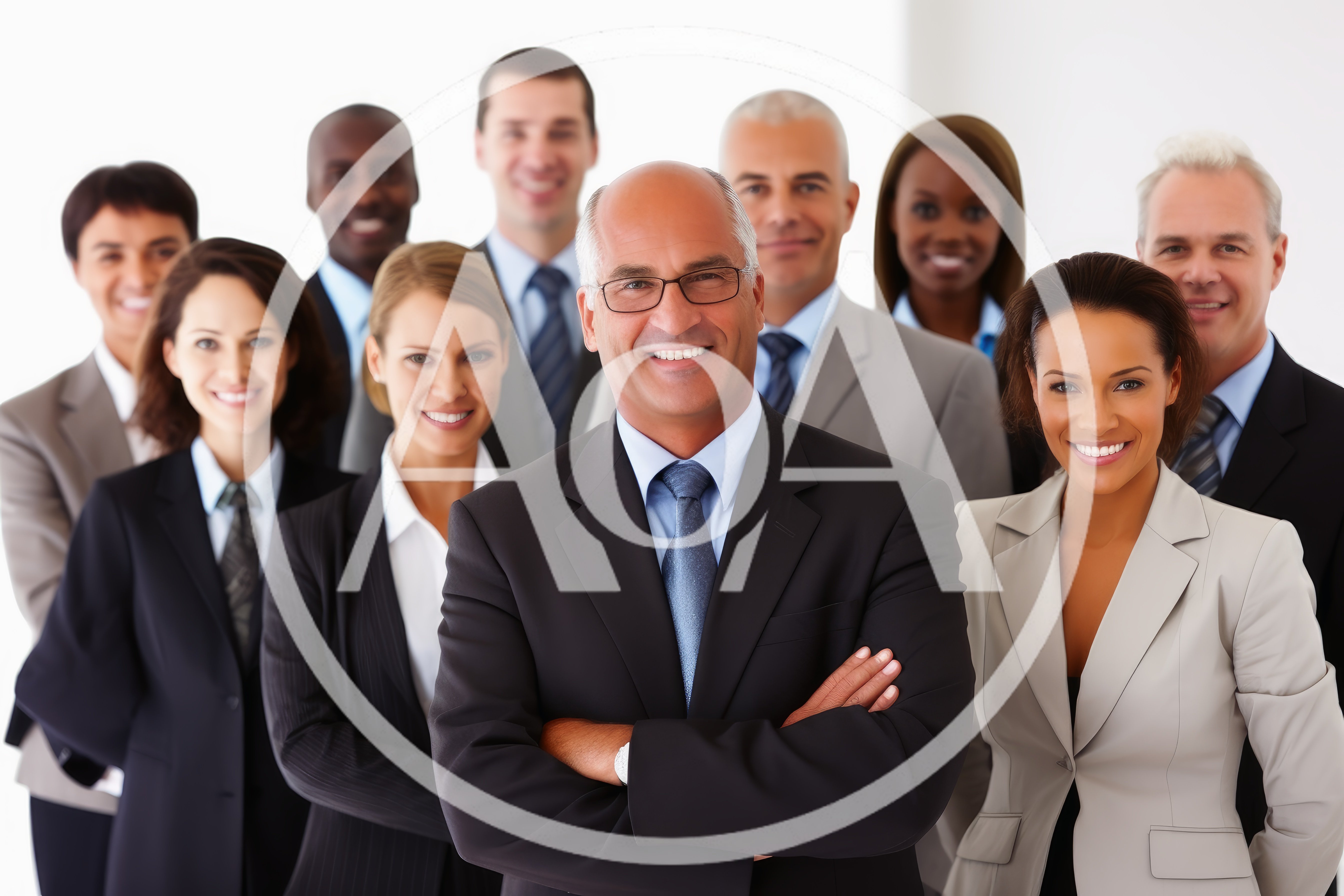 Diverse Group Of Professional Business People Standing Together